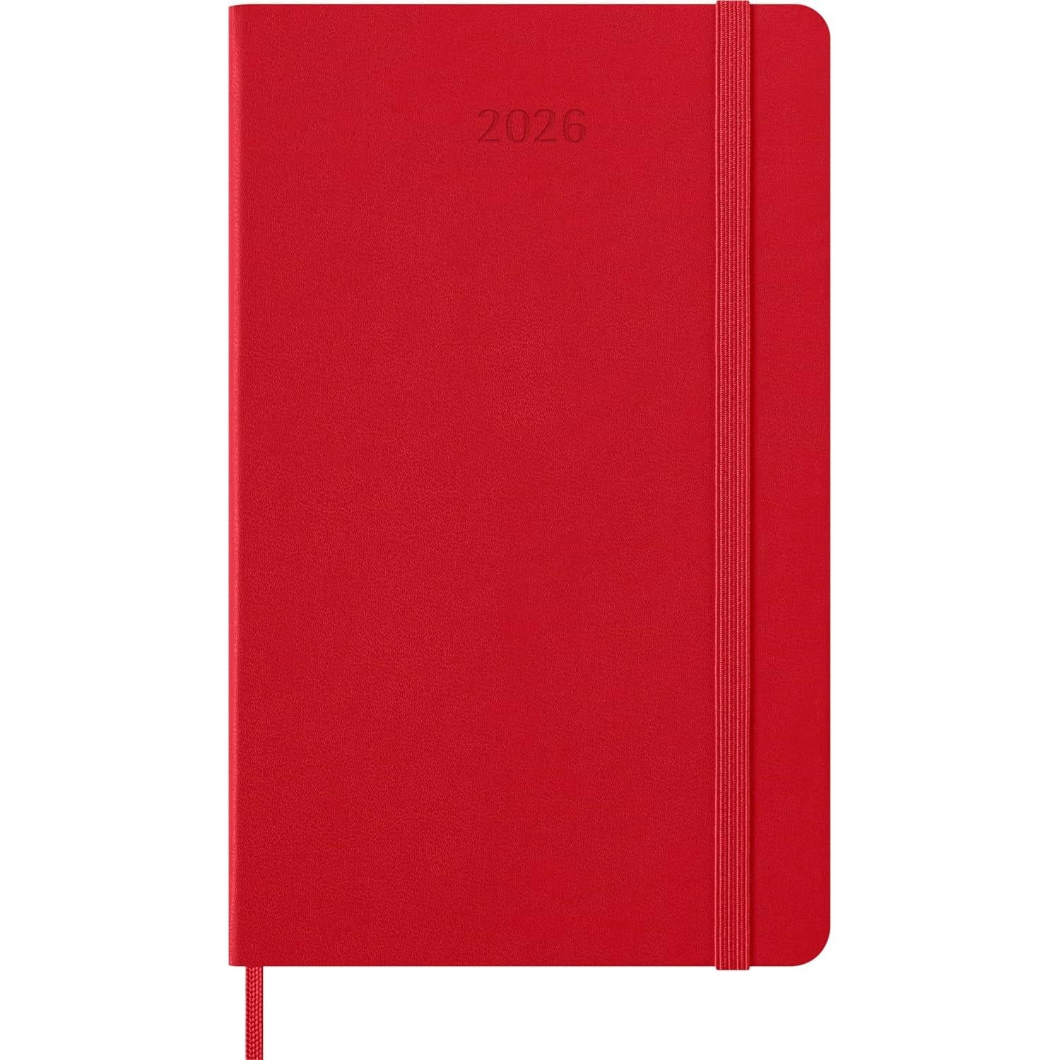 Planificador Semanal Moleskine 2026 Tapa Dura Grande Rojo