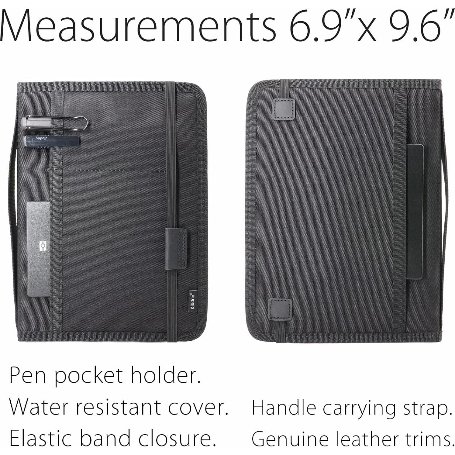 Funda de Cuaderno Diodrio A5 Negra Resistente al Agua