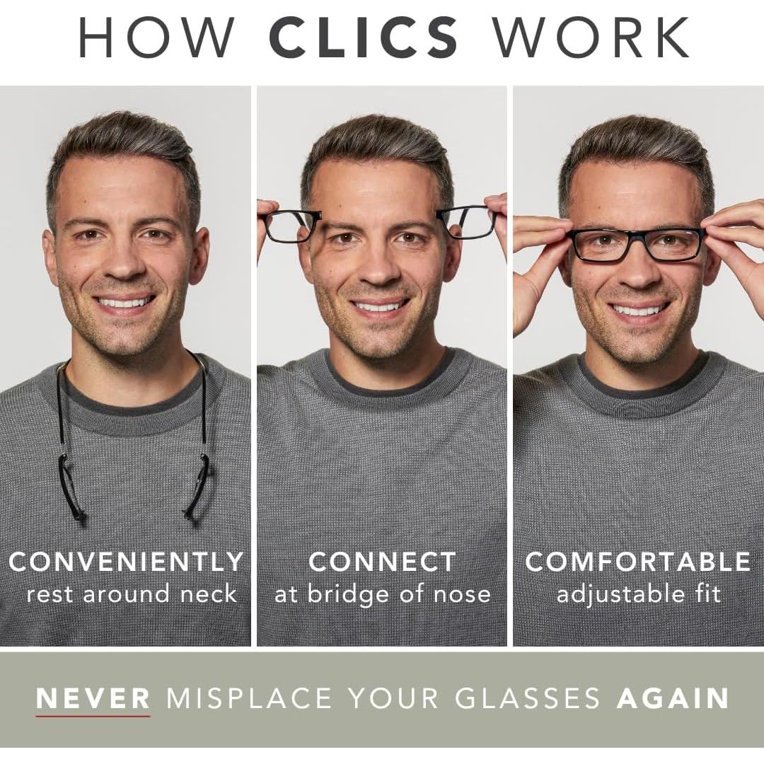 Gafas de lectura CliC Original Expandable 1.25x Azul M-XL