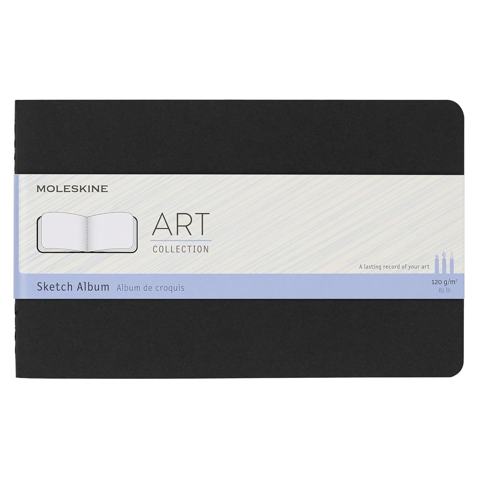 Álbum de Bocetos Moleskine Grande Negro 88 Páginas 21x12.7cm