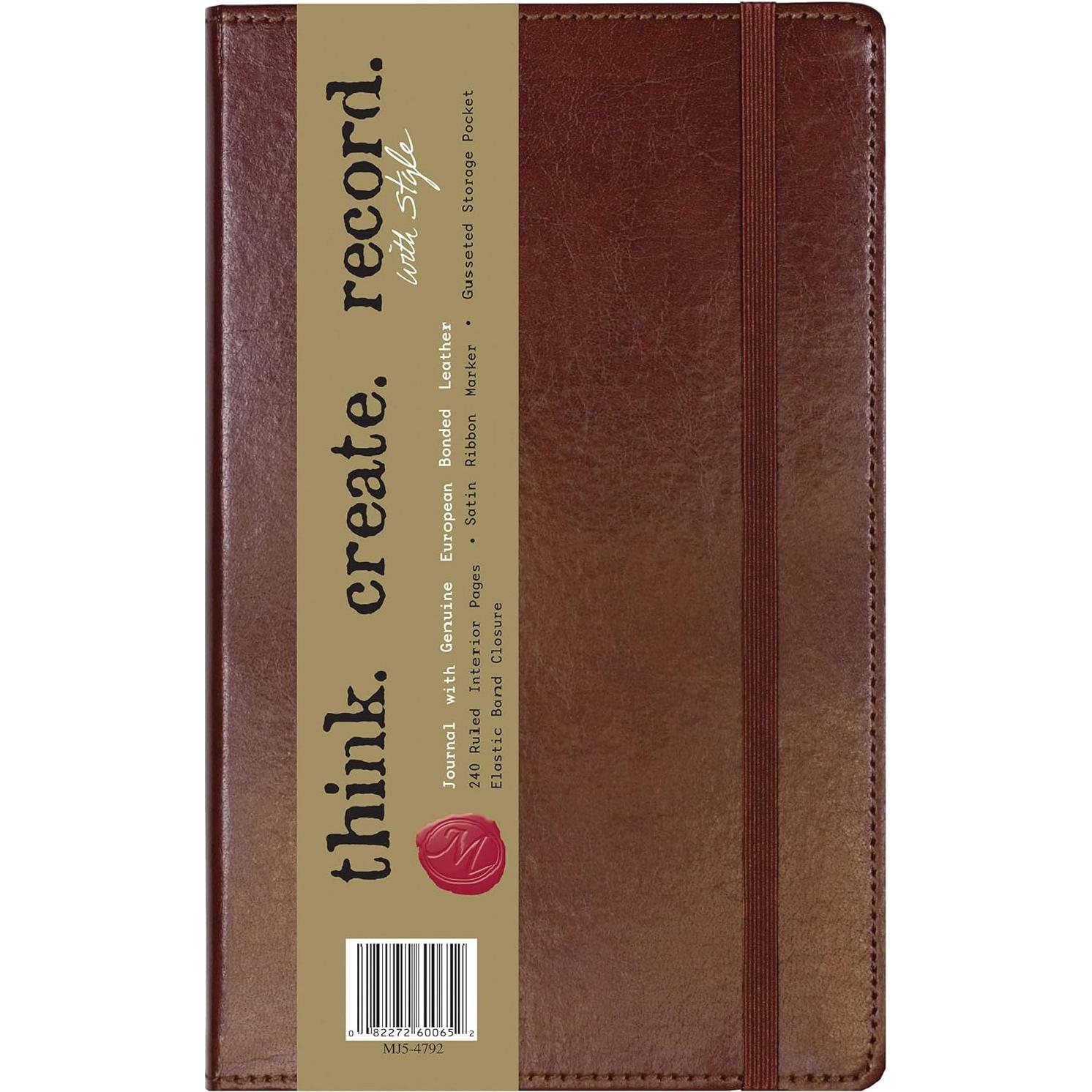 Cuaderno de Cuero Sintético C.R. Gibson MJ5-4792 240 Páginas