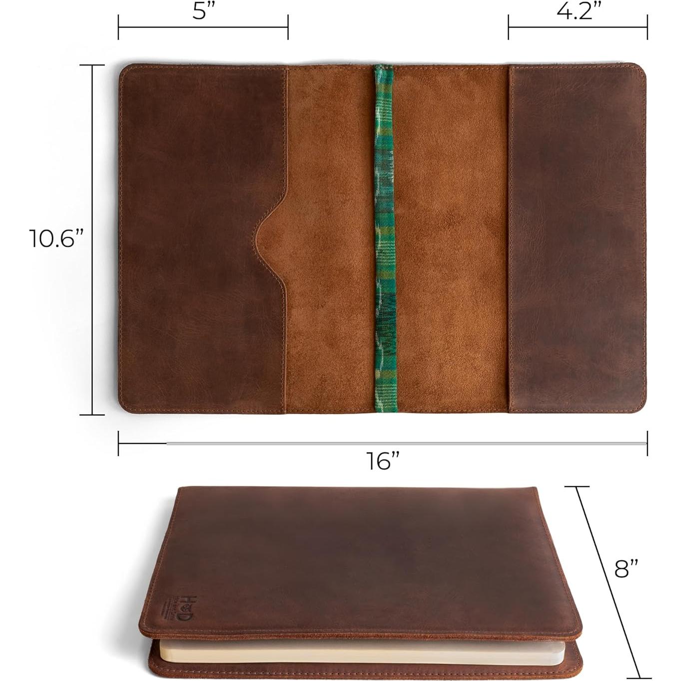 Cubierta de Cuaderno de Cuero Hide & Drink para Moleskine XL