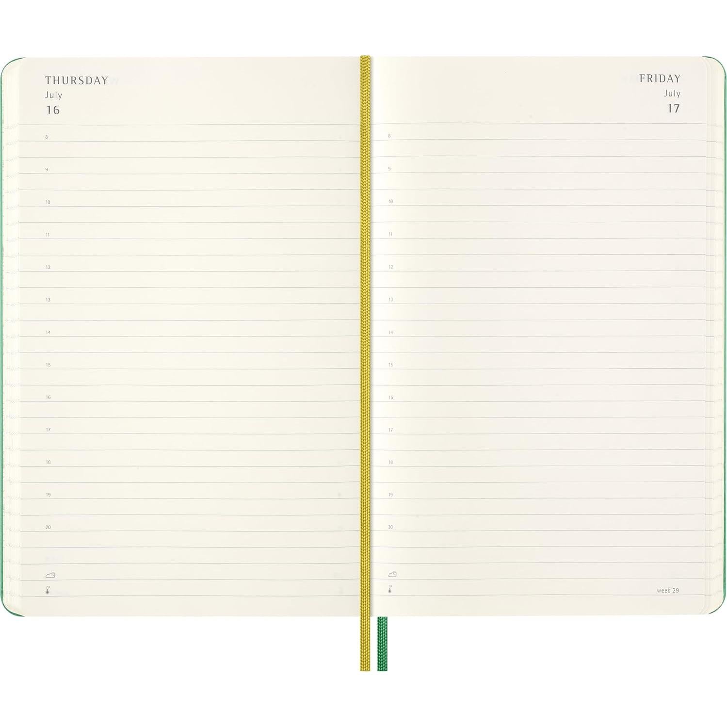 Planificador Diario Moleskine Peanuts 2026 Tapa Dura Verde 400 Páginas