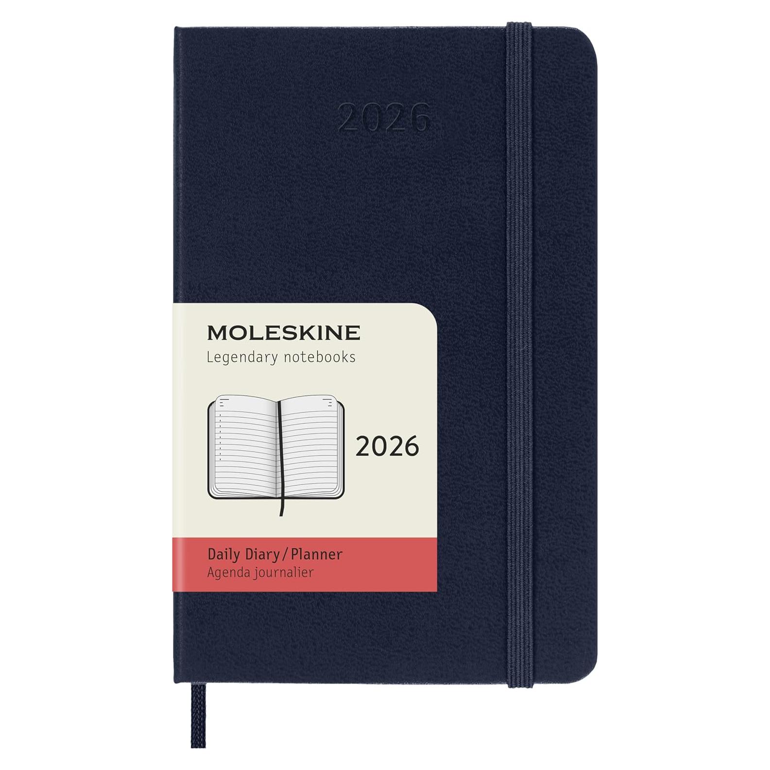 Planificador Diario Moleskine 2026 Tapa Dura Pocket Azul 400 Páginas