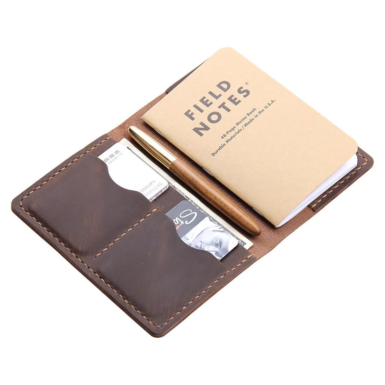 Cubierta de Cuaderno de Cuero Robrasim 3.5" x 5.5" Marrón