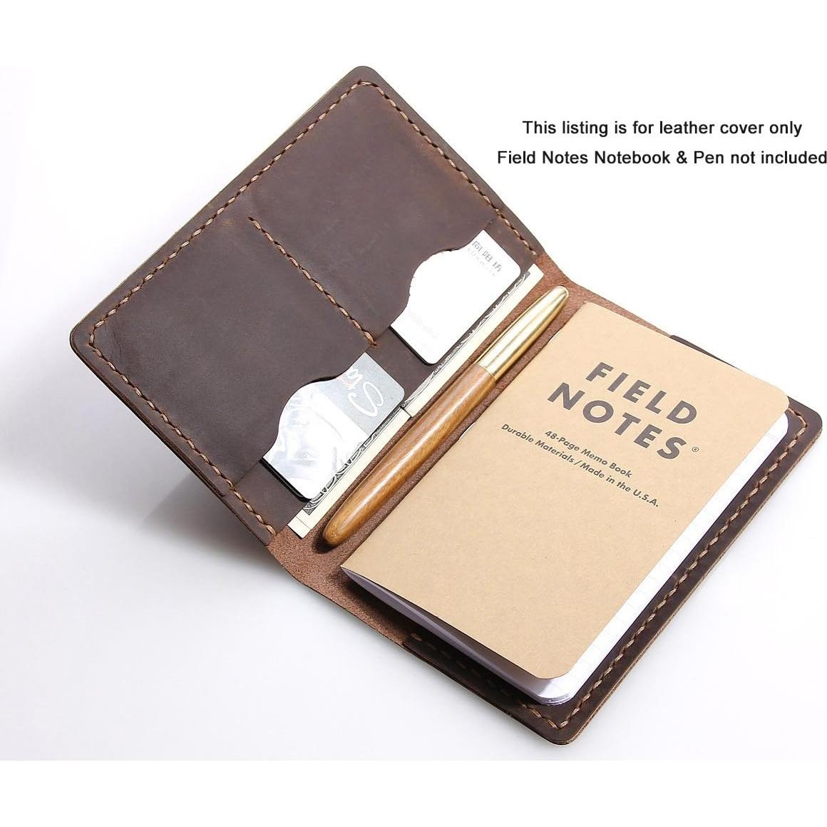 Cubierta de Cuaderno de Cuero Robrasim 3.5" x 5.5" Marrón