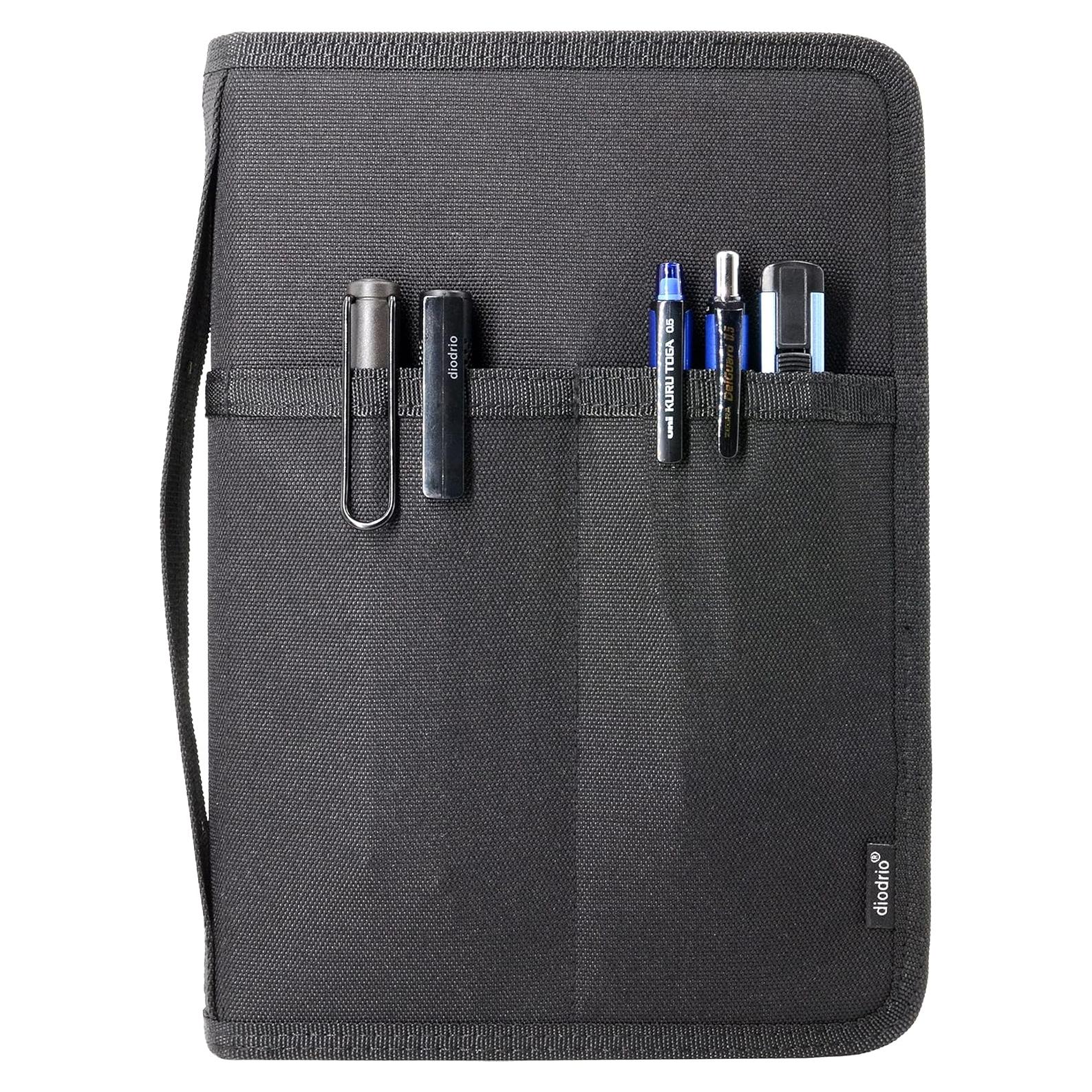 Cubierta de Cuaderno Diodrio A5 Negra con Cremallera YKK