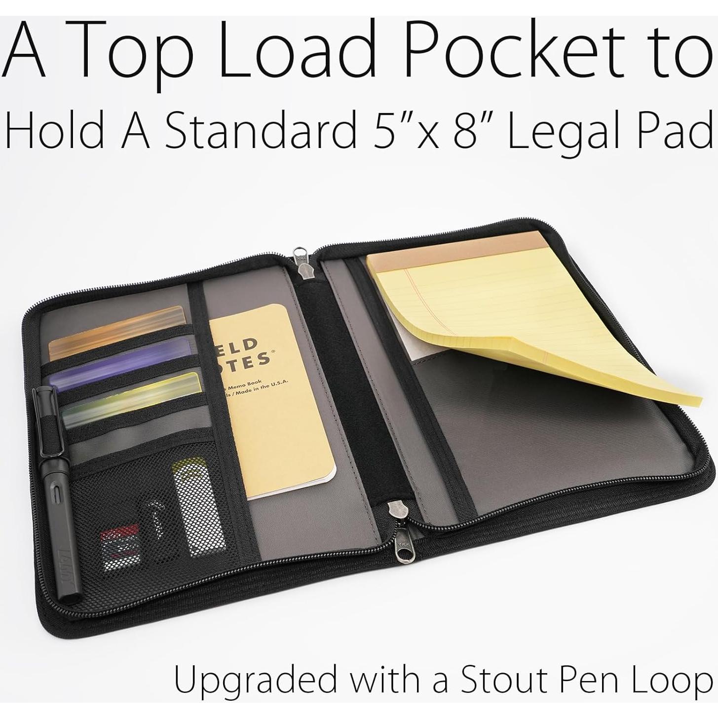 Cubierta de Cuaderno Diodrio A5 Negra con Cremallera YKK