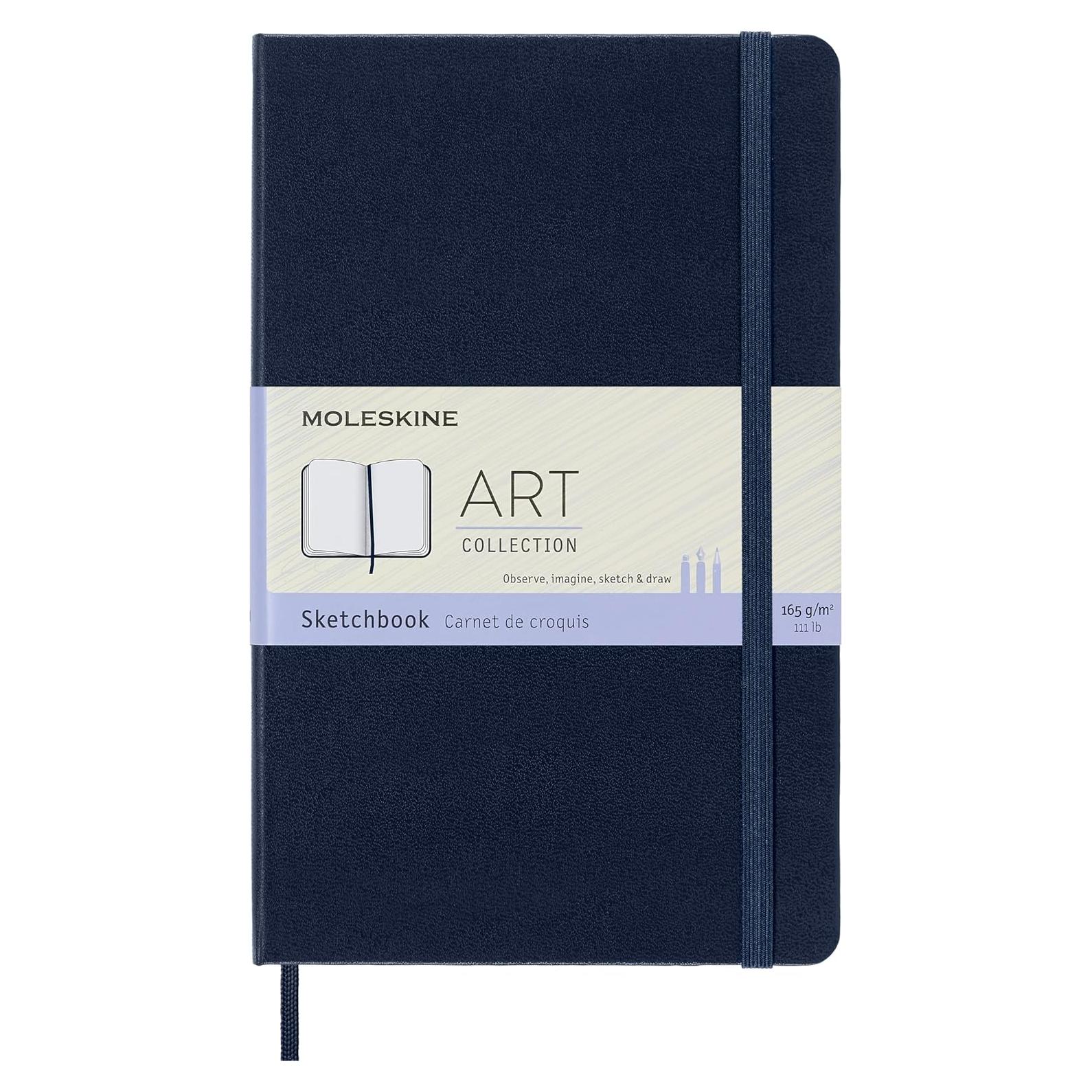 Cuaderno de Bocetos Moleskine Art Grande Azul Zafiro 104 Páginas