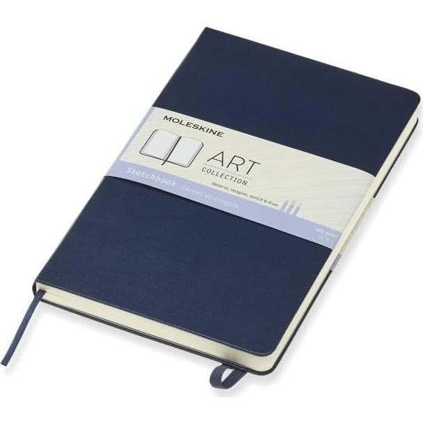 Cuaderno de Bocetos Moleskine Art Grande Azul Zafiro 104 Páginas