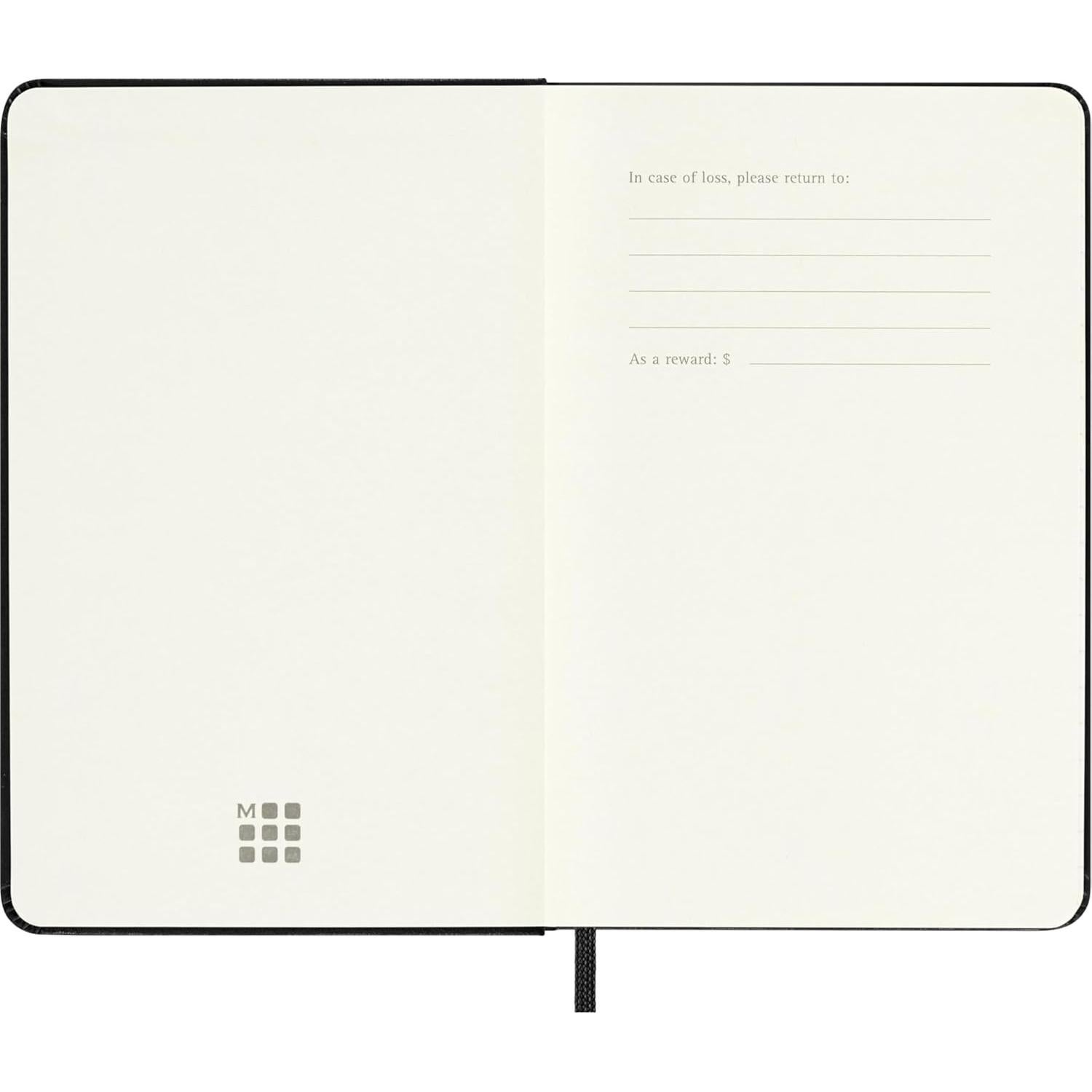 Planificador Semanal Horizontal Moleskine 2025-2026 Pocket Negro