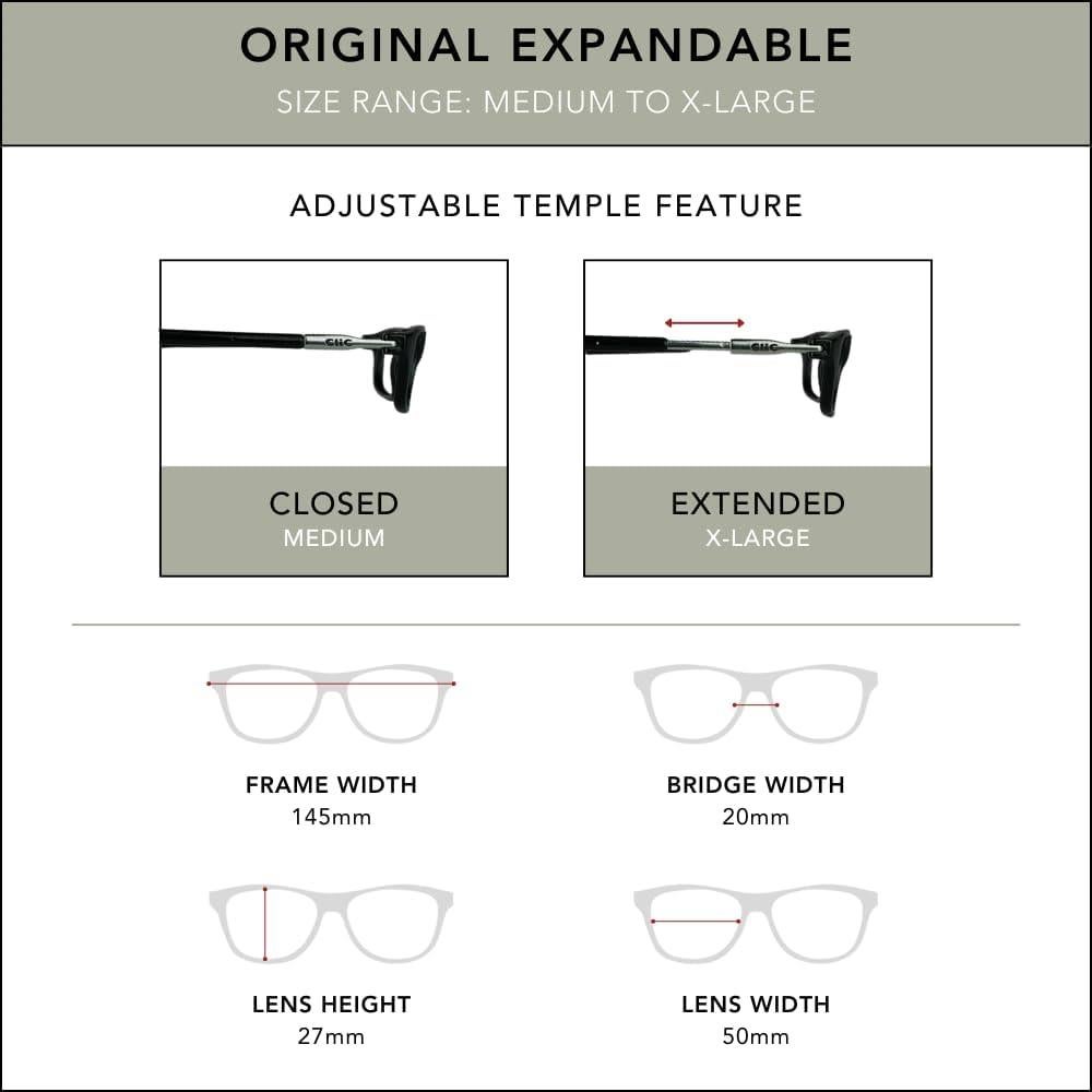 Gafas de lectura CliC Original Expandable 1.75x Azul M-XL