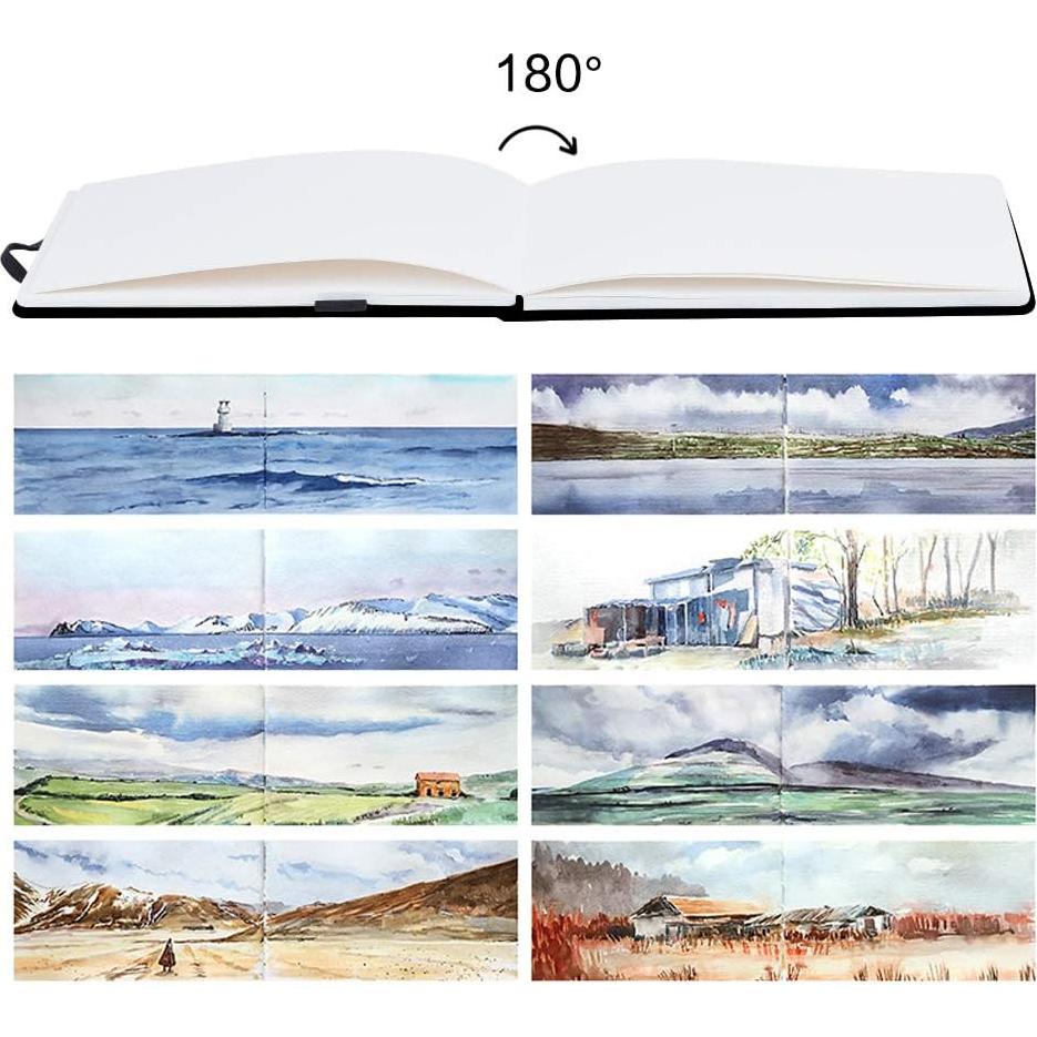 Cuaderno de Acuarela Mifuner 21x13.5cm 80pgs Tapa Dura