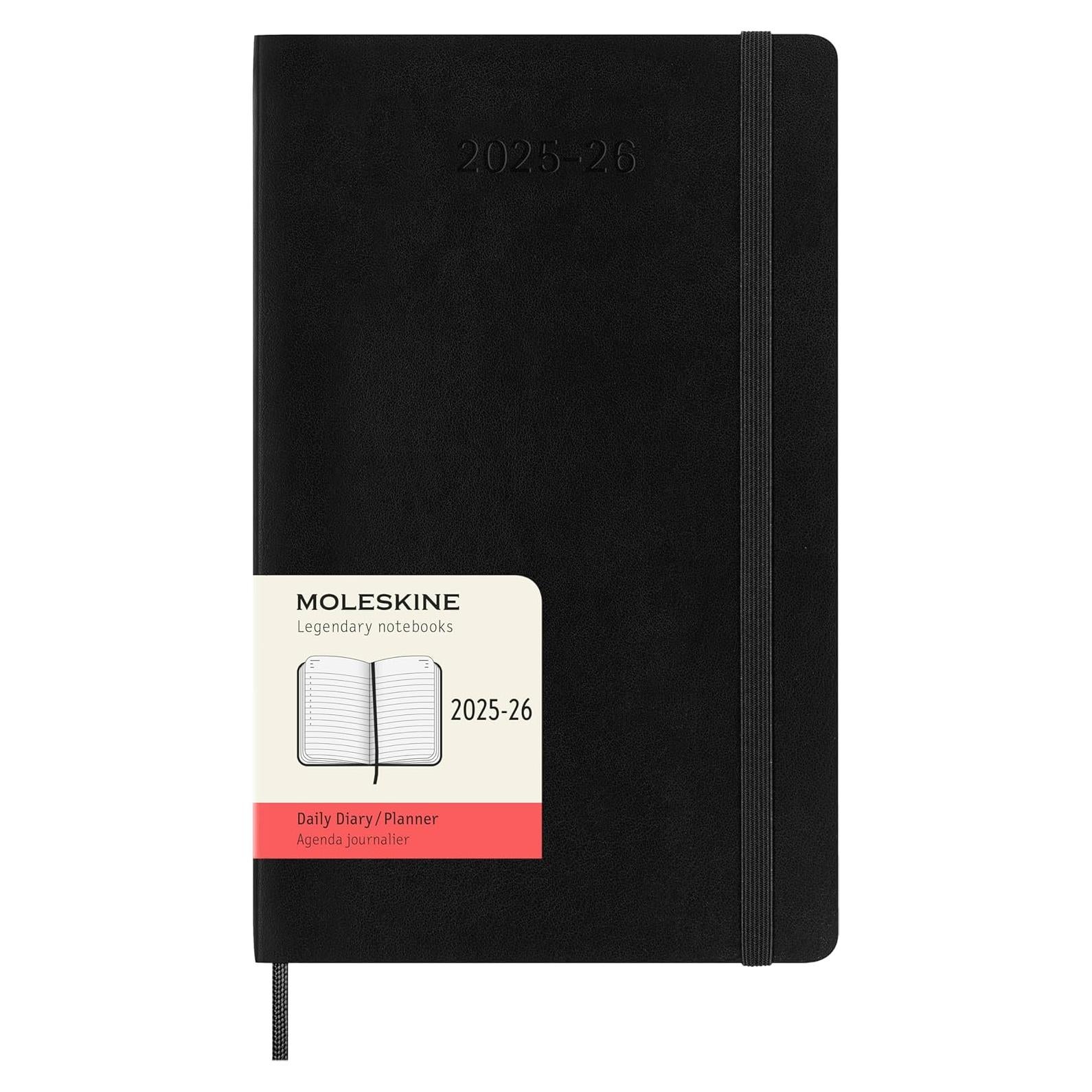 Planificador Diario Moleskine 18 Meses 2025-2026 Grande Negro