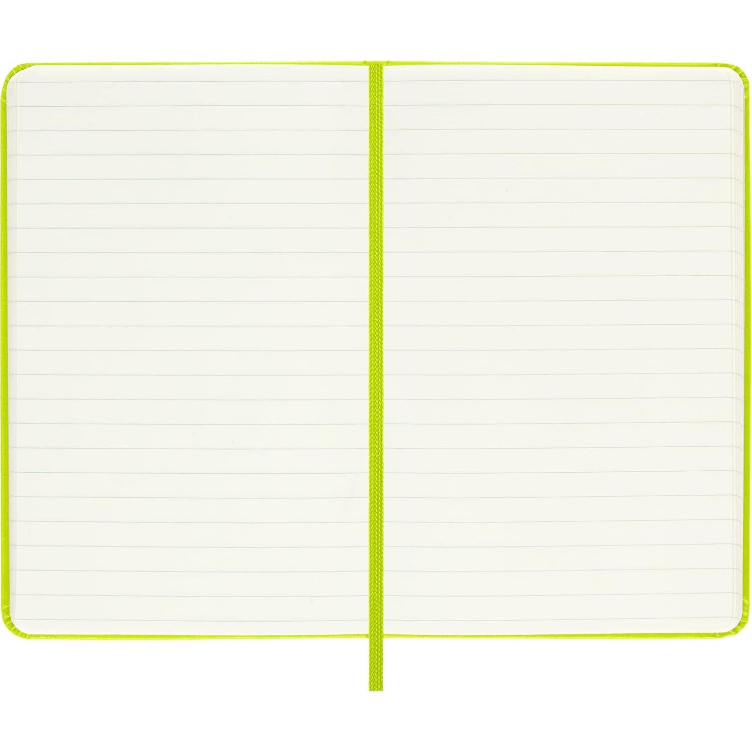 Cuaderno Moleskine Clásico Pocket Rayado Verde Limón 192 Páginas