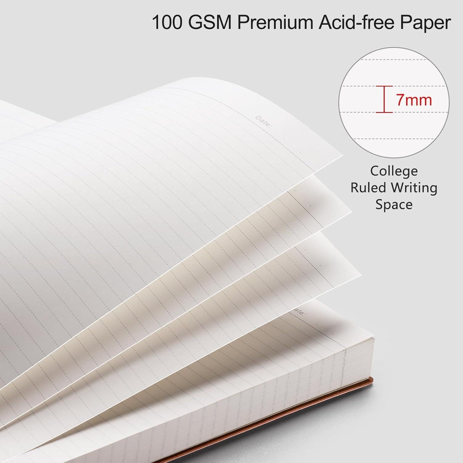 Cuaderno RETTACY B5 Páginas Numeradas 204 Hojas Tapa Cuero