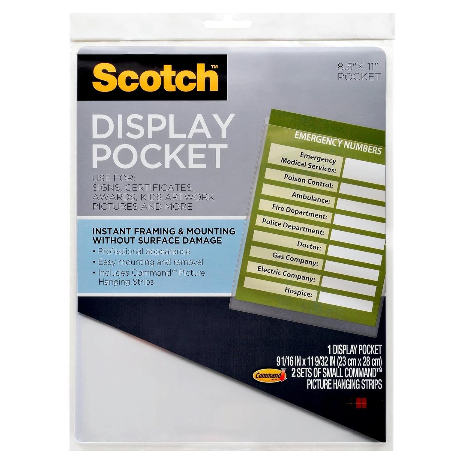 Bolsillo de Exhibición Scotch 21.6x27.9 cm Transparente