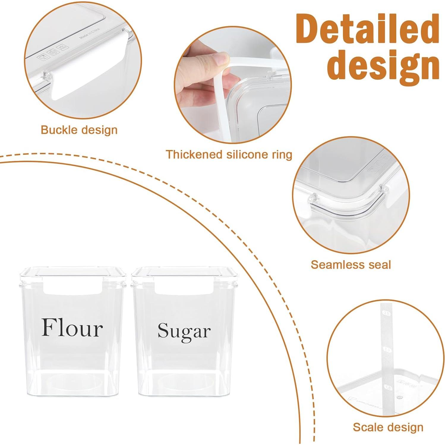 Juego de 2 Tarros de Almacenamiento Herméticos 4L Yomjarl