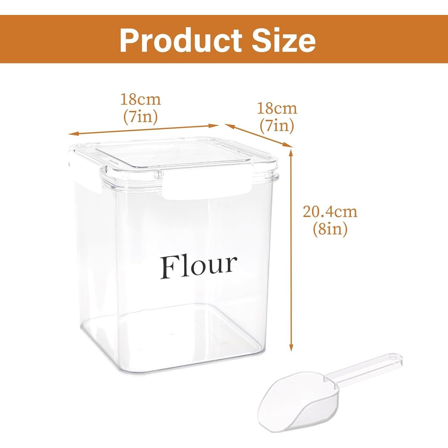 Juego de 2 Tarros de Almacenamiento Herméticos 4L Yomjarl