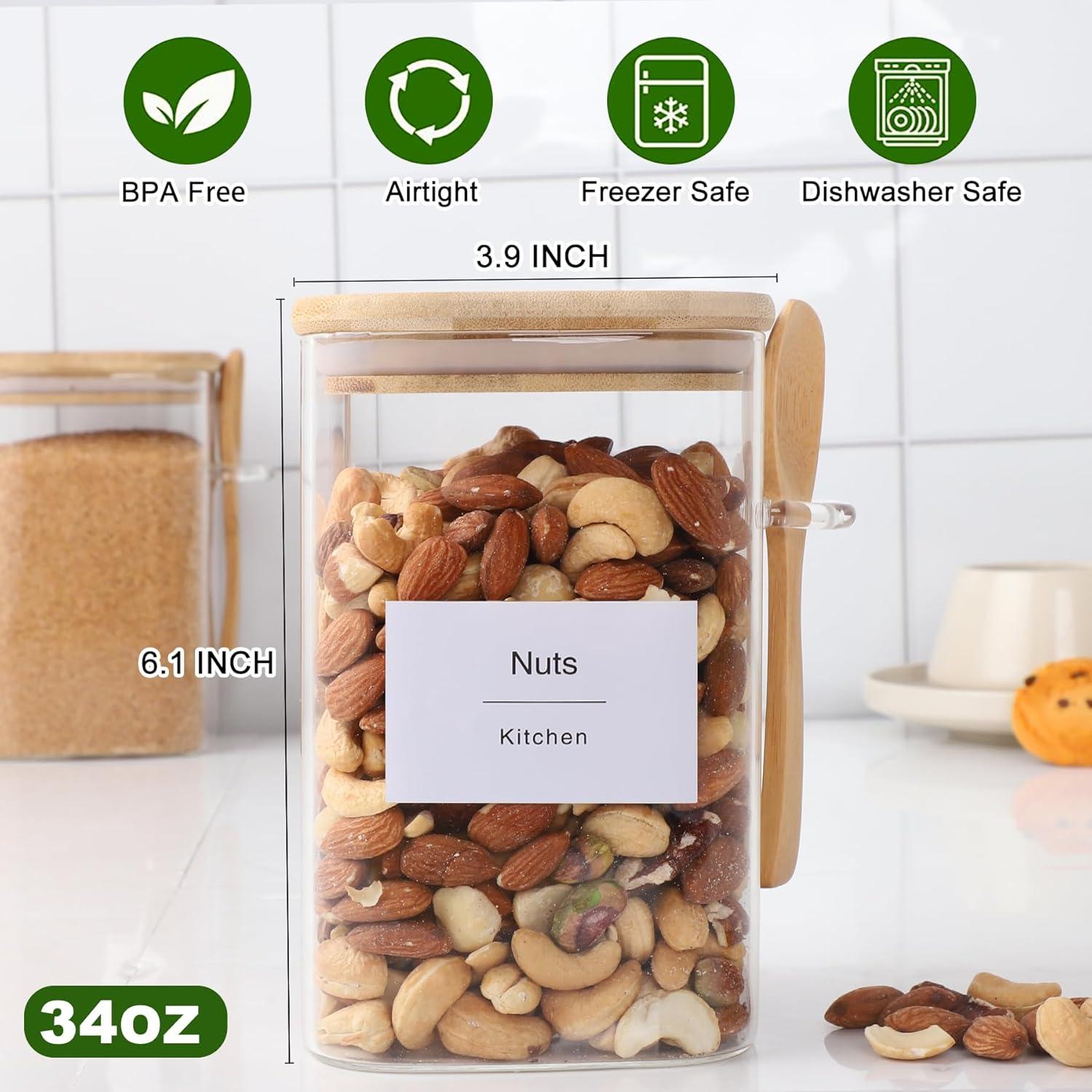 Contenedores de Vidrio Herméticos TIPGO 34 oz - Juego de 2