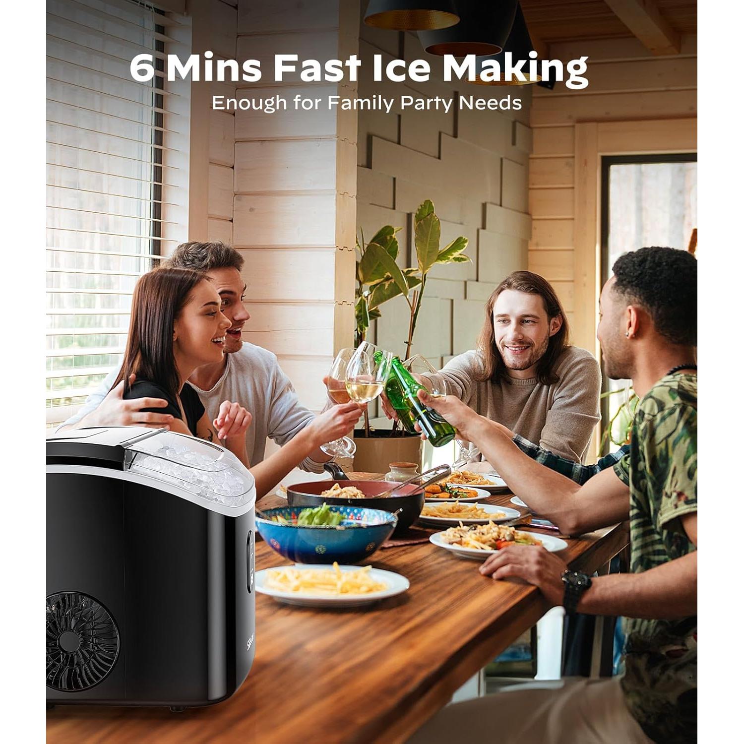 Máquina de Hielo Nugget Silonn XLIM17 Portátil 15 kg/día