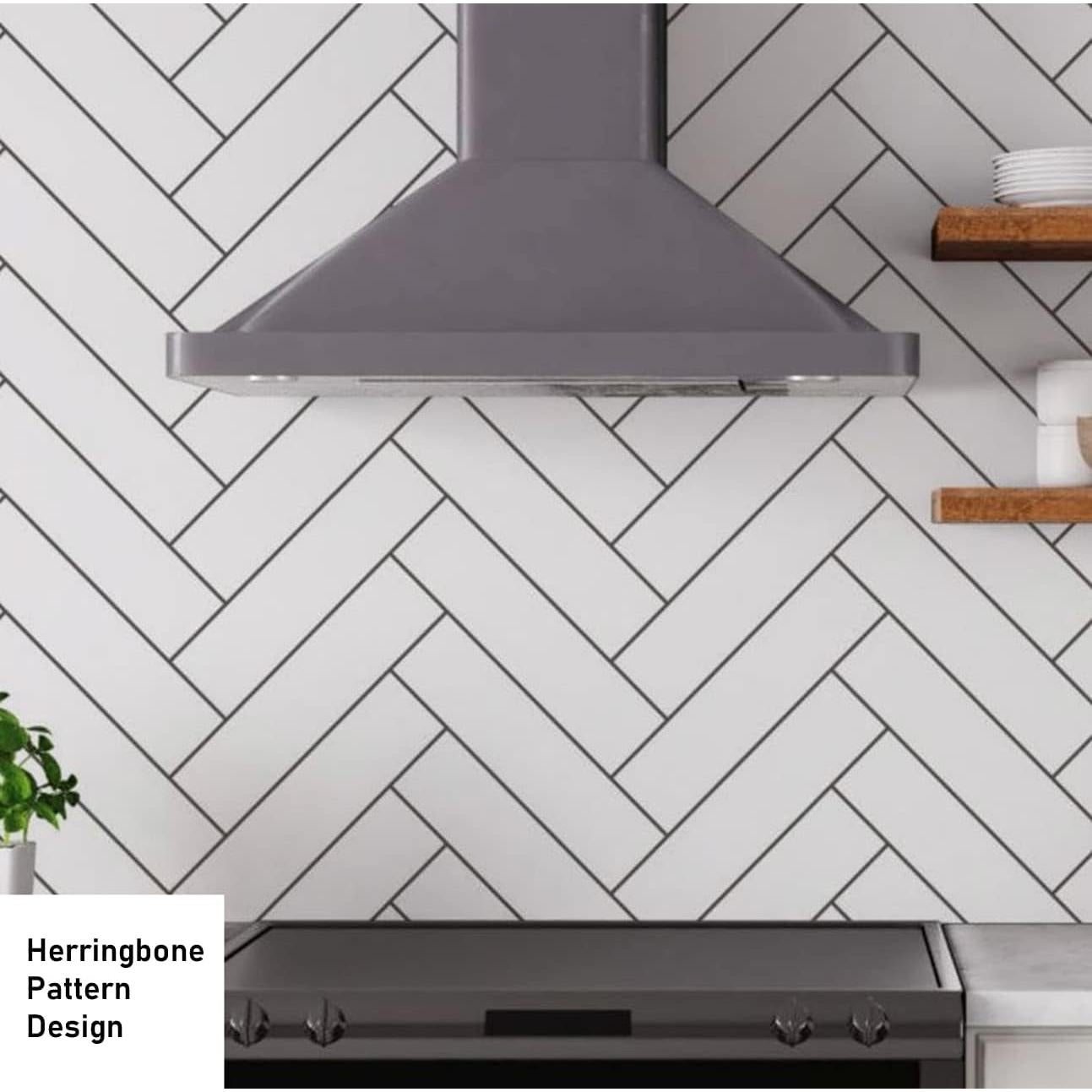 Azulejo Cerámico Blanco Tenedos 3x12 Mate 25 Piezas