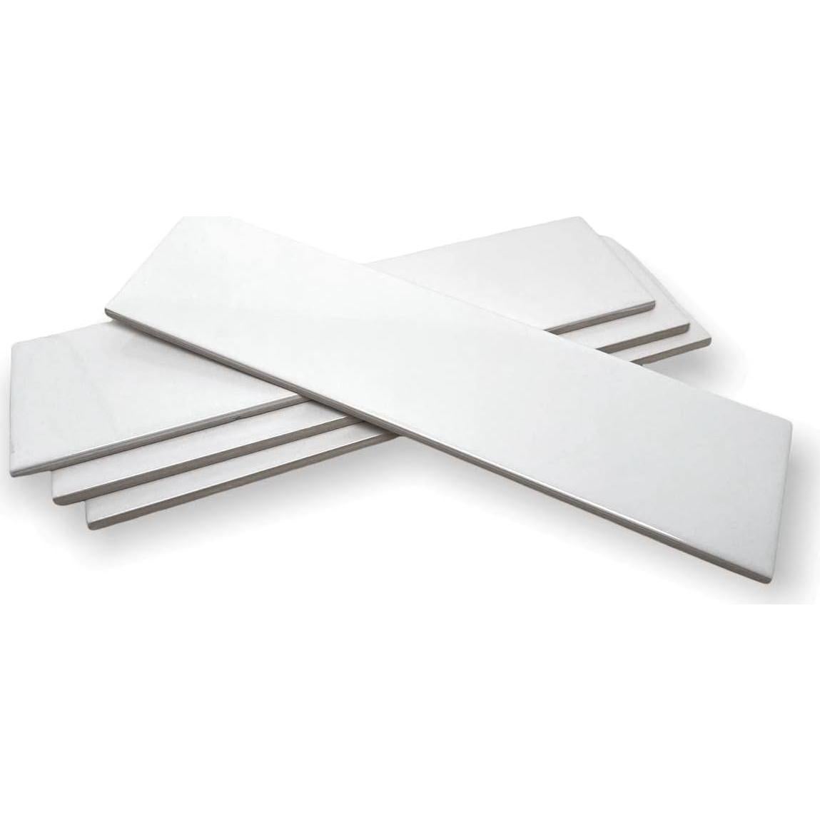 Azulejo Cerámico Blanco Tenedos 3x12 Mate 25 Piezas