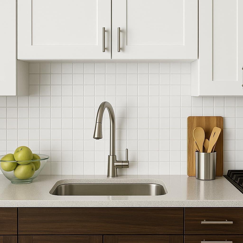 Azulejo de Porcelana Tenedos 31.75x31.75 cm Mate Blanco