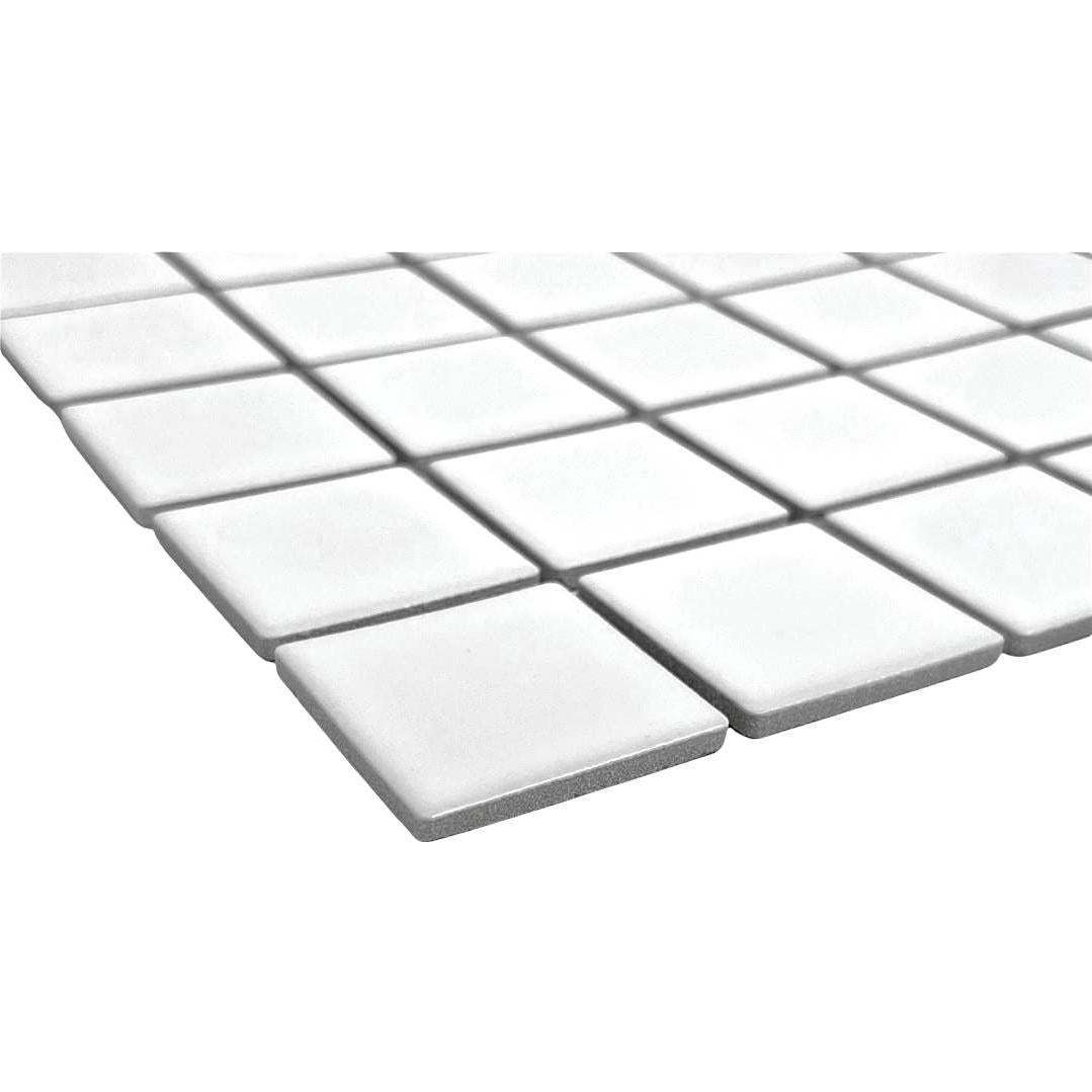 Azulejo de Porcelana Tenedos 31.75x31.75 cm Mate Blanco