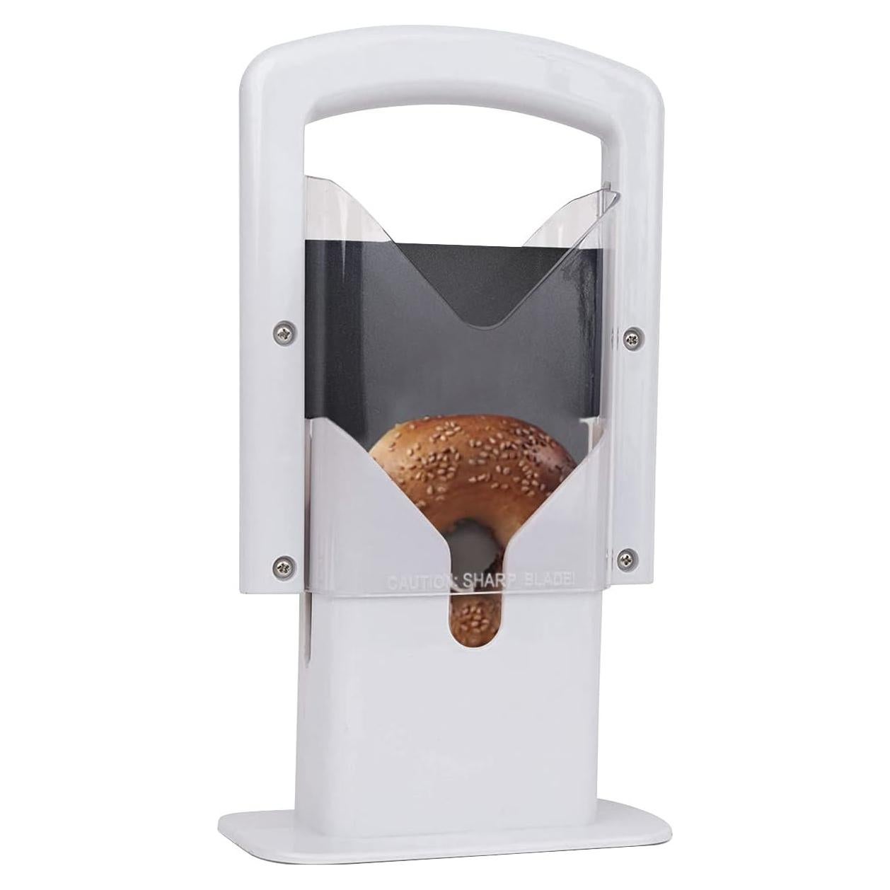 Cortador de Bagels Manual CANDAISY de Acero Inoxidable Blanco