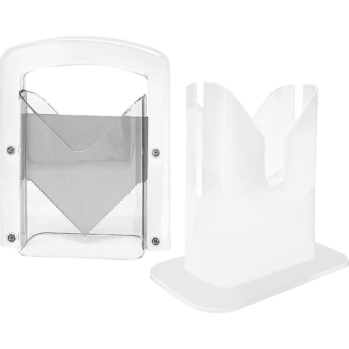 Cortador de Bagels Manual CANDAISY de Acero Inoxidable Blanco