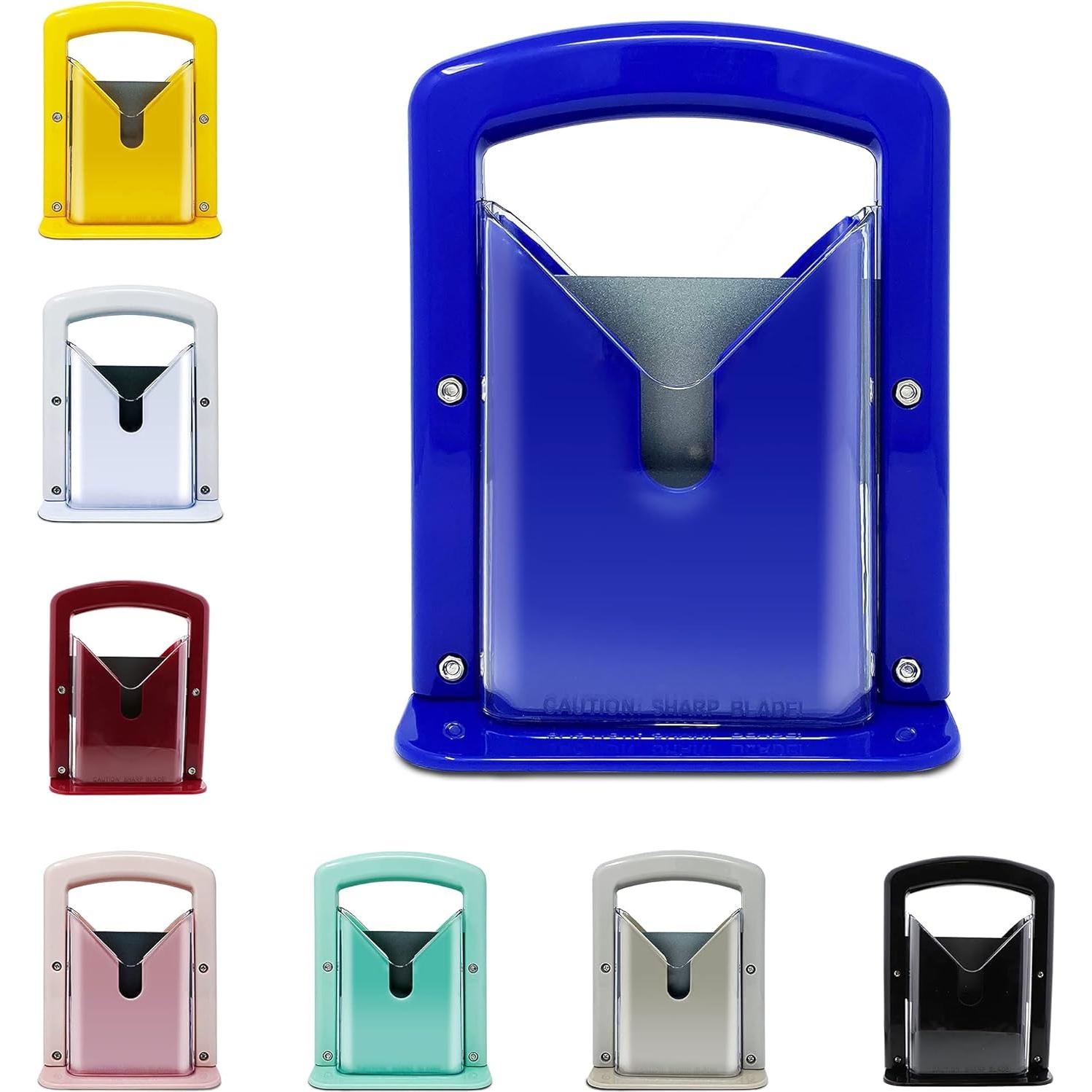 Cortador de Bagels Slyce - Azul, Acero Inoxidable, Seguro y Eficiente