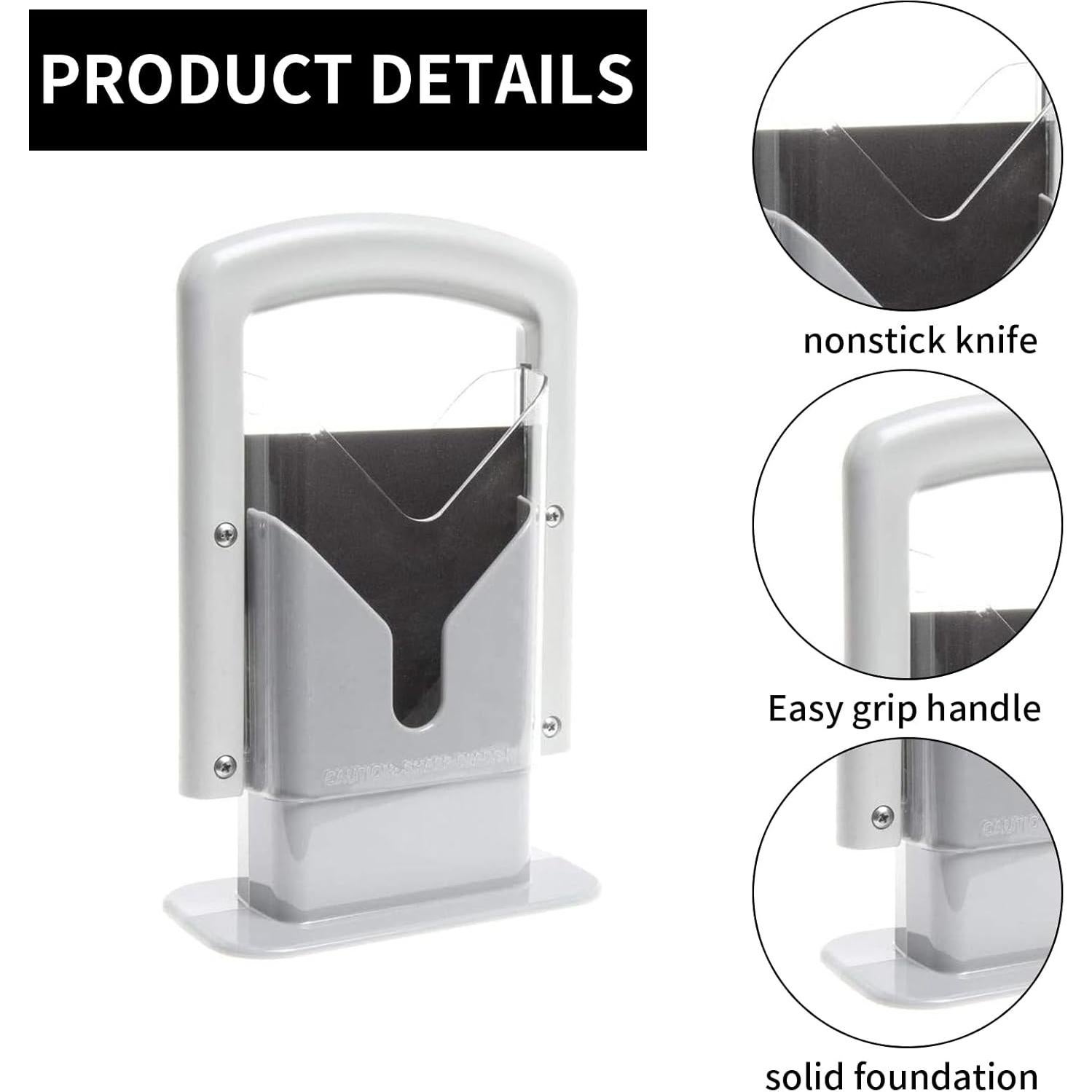 Cortador de Bagels AITUOSI Blanco Acero Inoxidable Manual