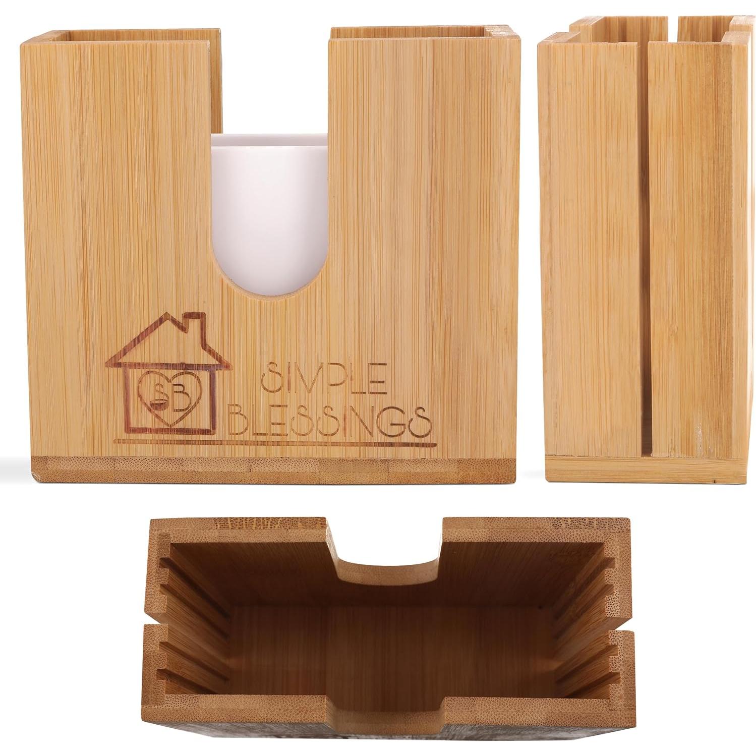 Cortador de Bagel Ajustable Bendiciones Simples - Bambú