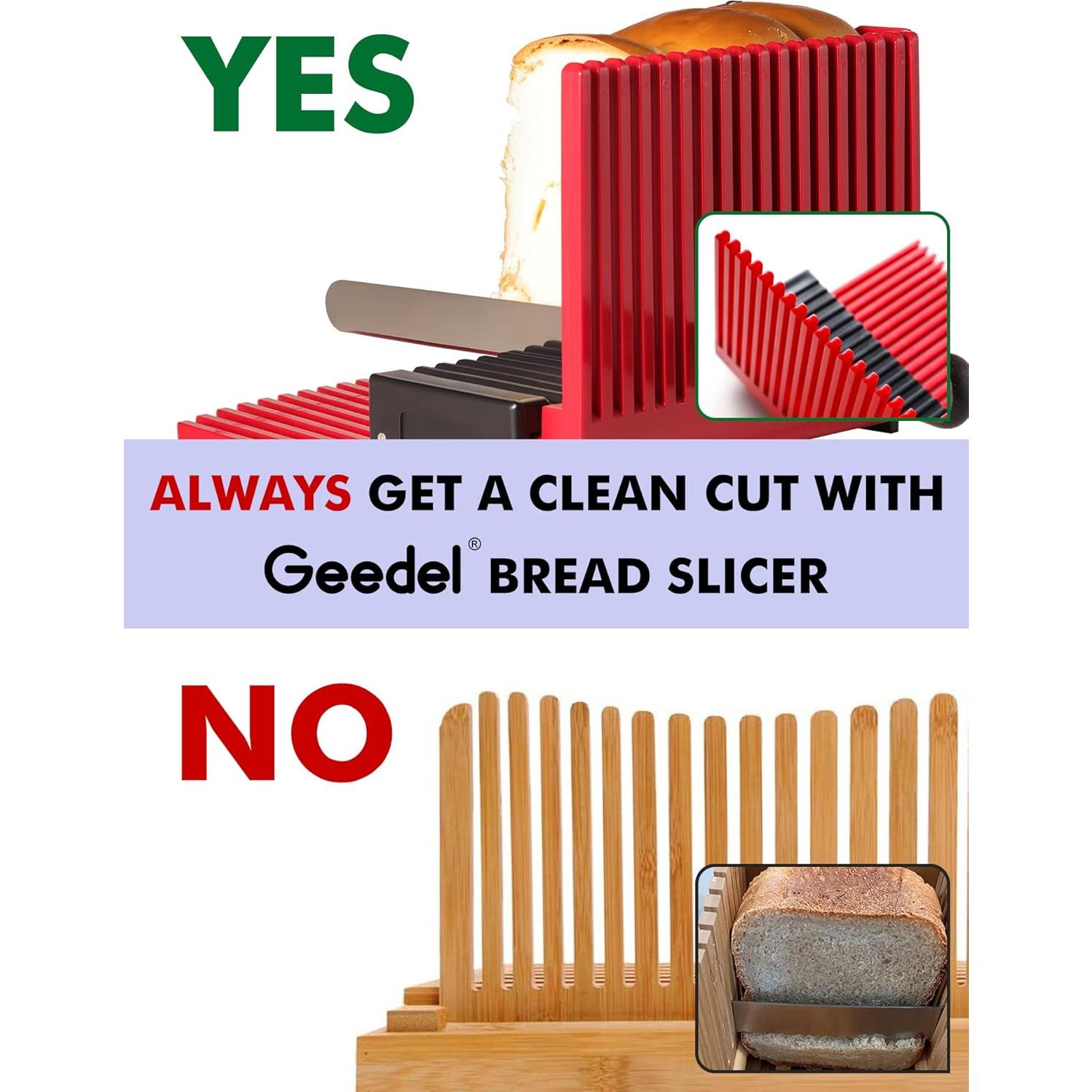 Cortador de Pan Geedel Plegable y Compacto Sin BPA 24.5x14x19cm