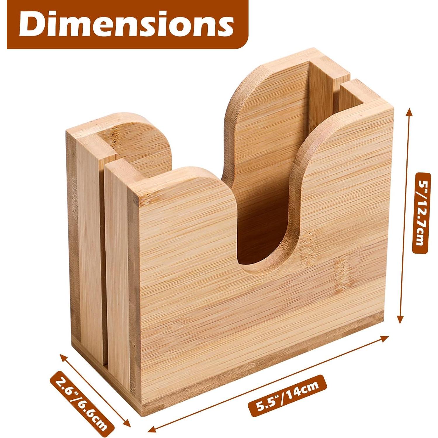 Soporte Cortador de Bagels Kamehame de Bambú 13.97x6.6x12.7cm