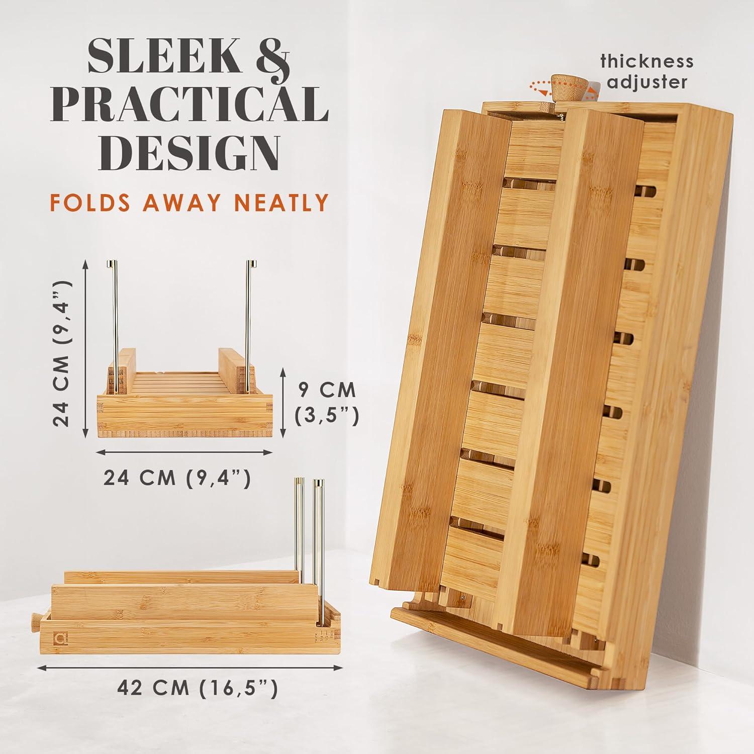 Cortador de Pan de Bambú Apace Living - Ajustable 16.5 cm