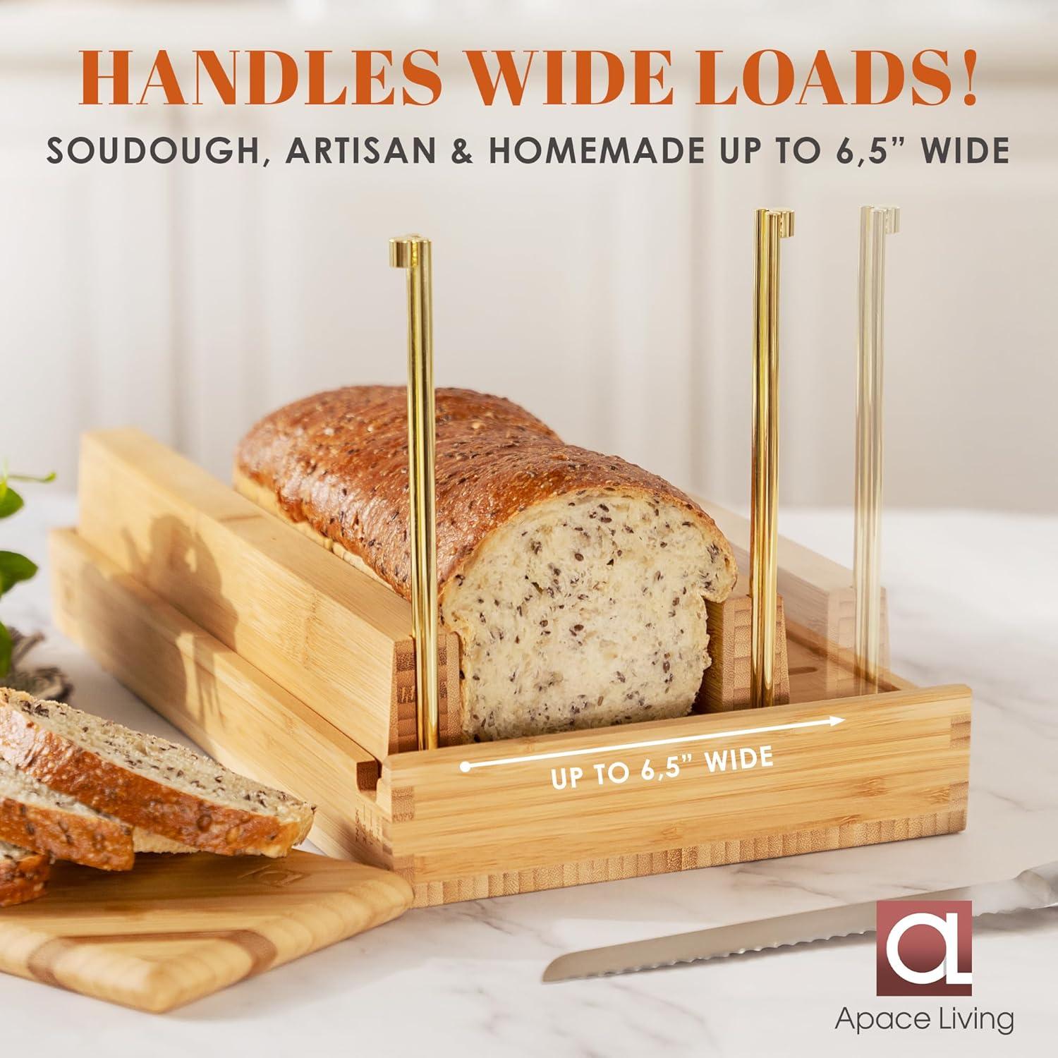 Cortador de Pan de Bambú Apace Living - Ajustable 16.5 cm