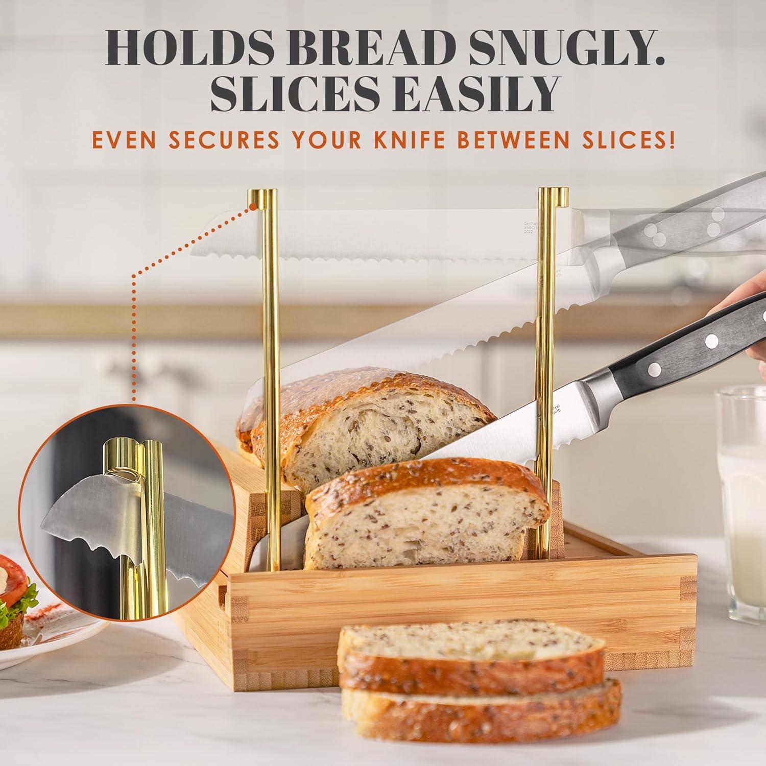 Cortador de Pan de Bambú Apace Living - Ajustable 16.5 cm