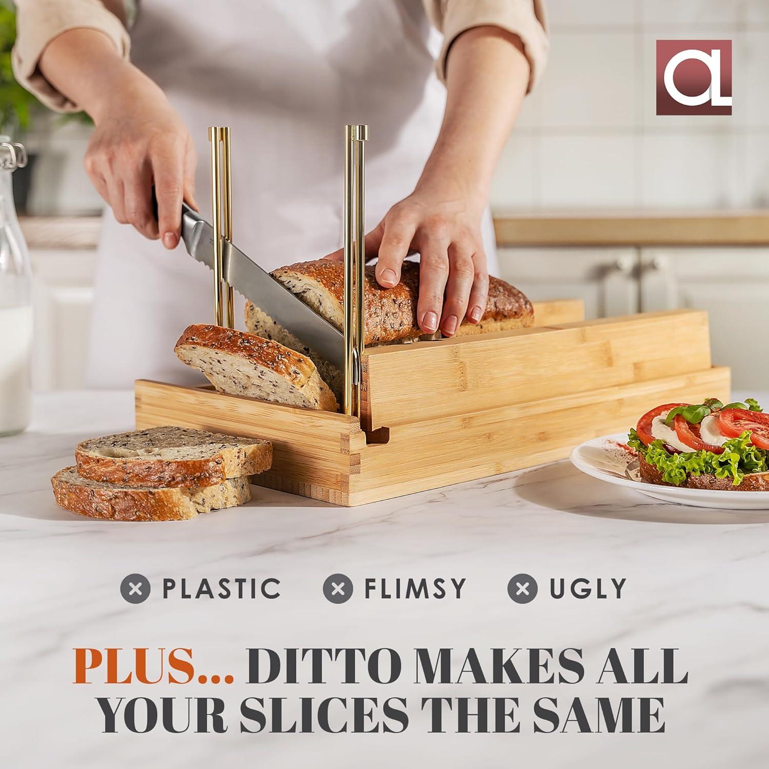 Cortador de Pan de Bambú Apace Living - Ajustable 16.5 cm