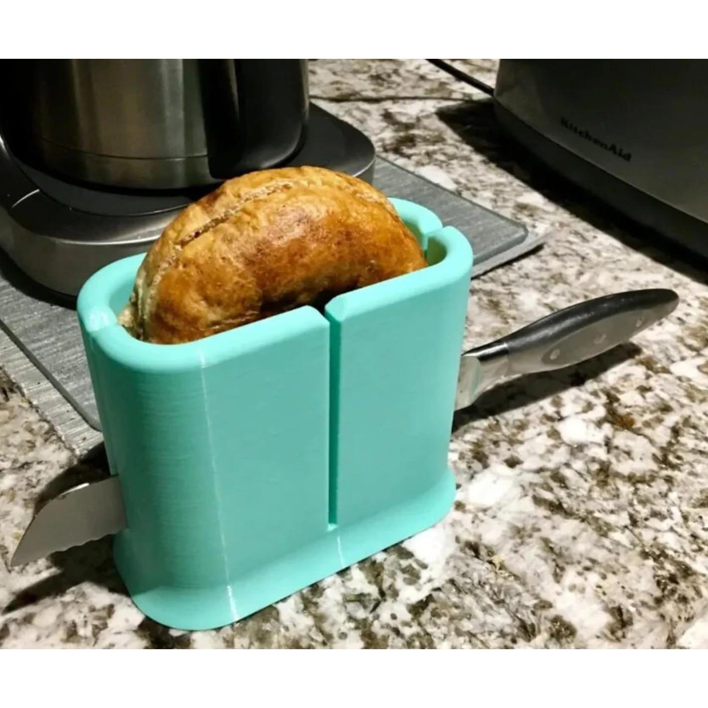 Cortador de Bagel Marrón - Estante para Cortar Bagel