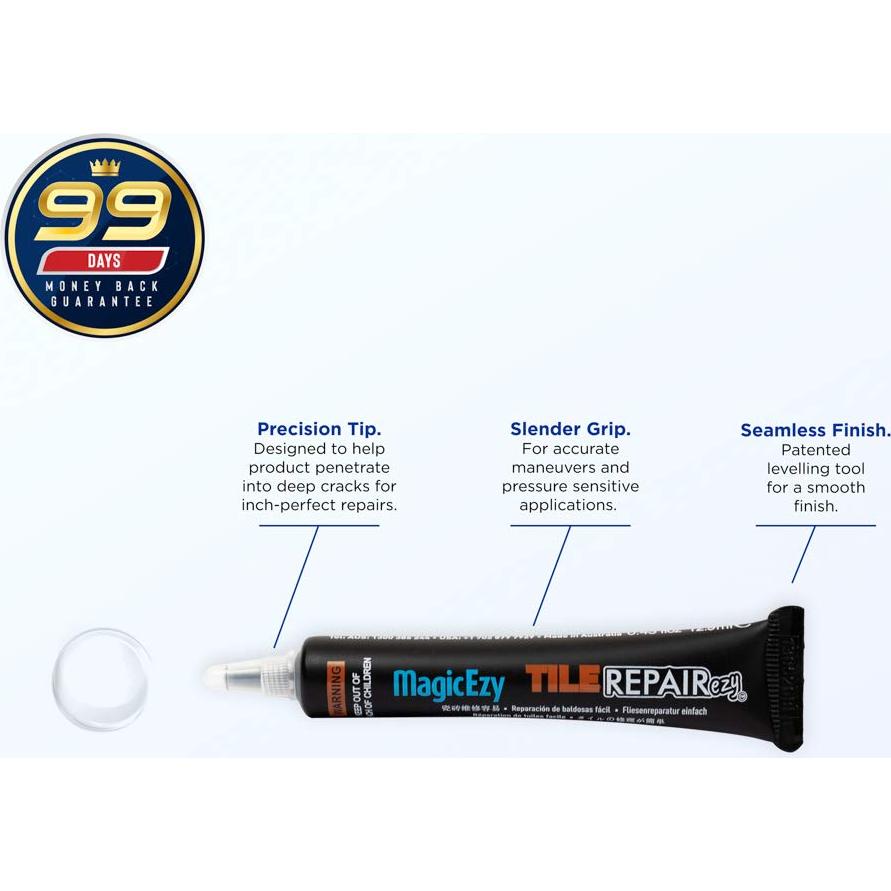 MagicEzy Relleno Reparación Azulejos Cerámica Transparente