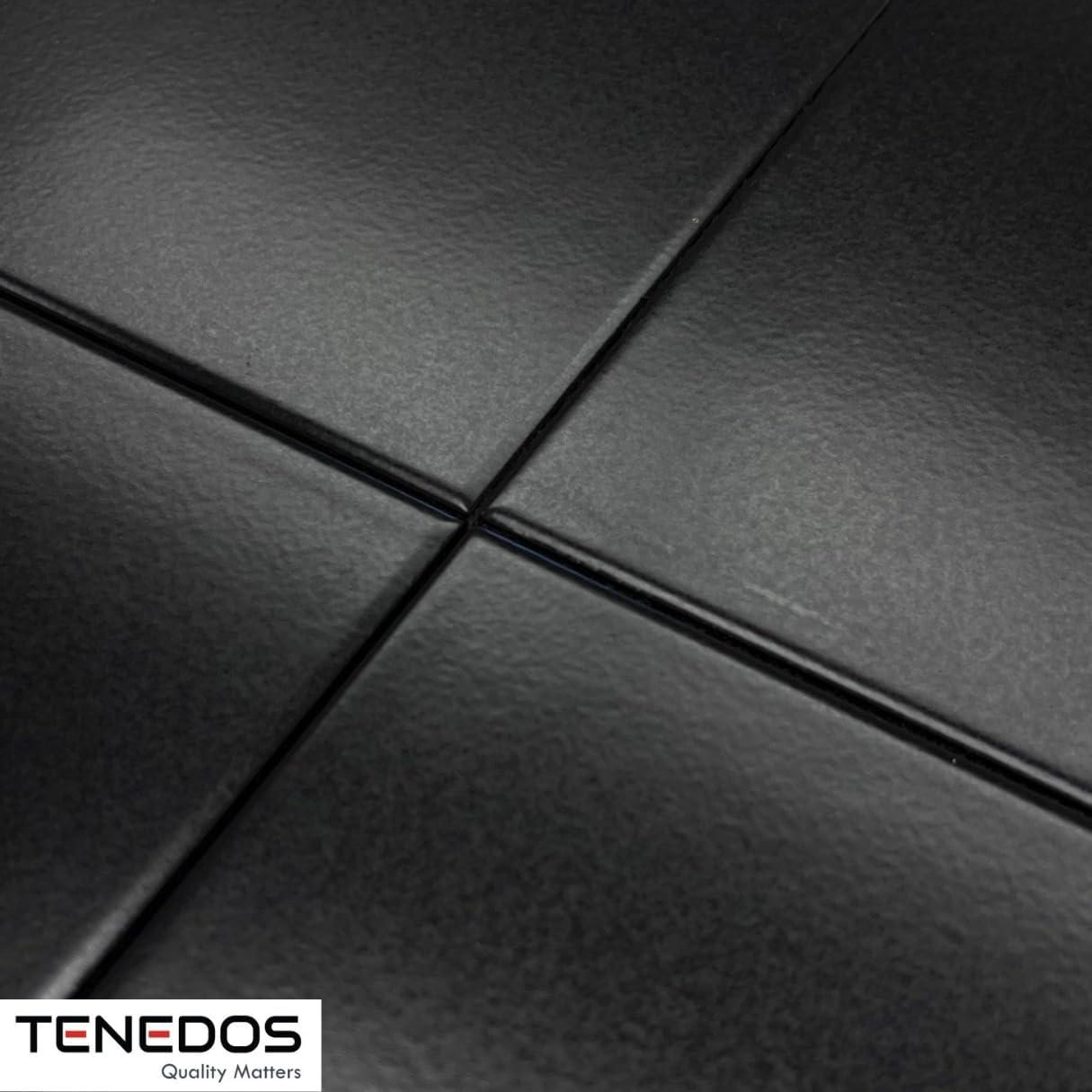 Azulejo de Porcelana Tenedos 30.16x30.16 cm Negro Semi Mate