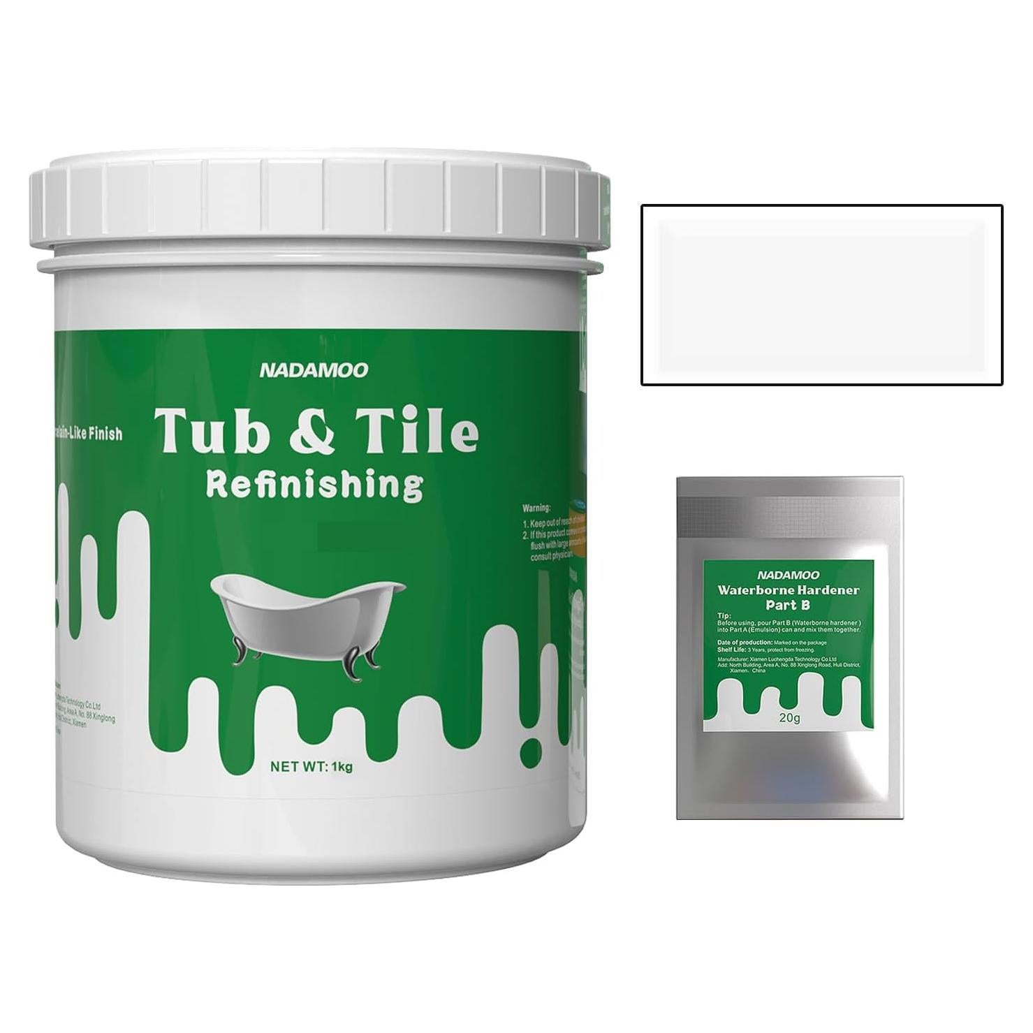 Kit de Reacabado para Bañeras y Azulejos NADAMOO 1kg Blanco