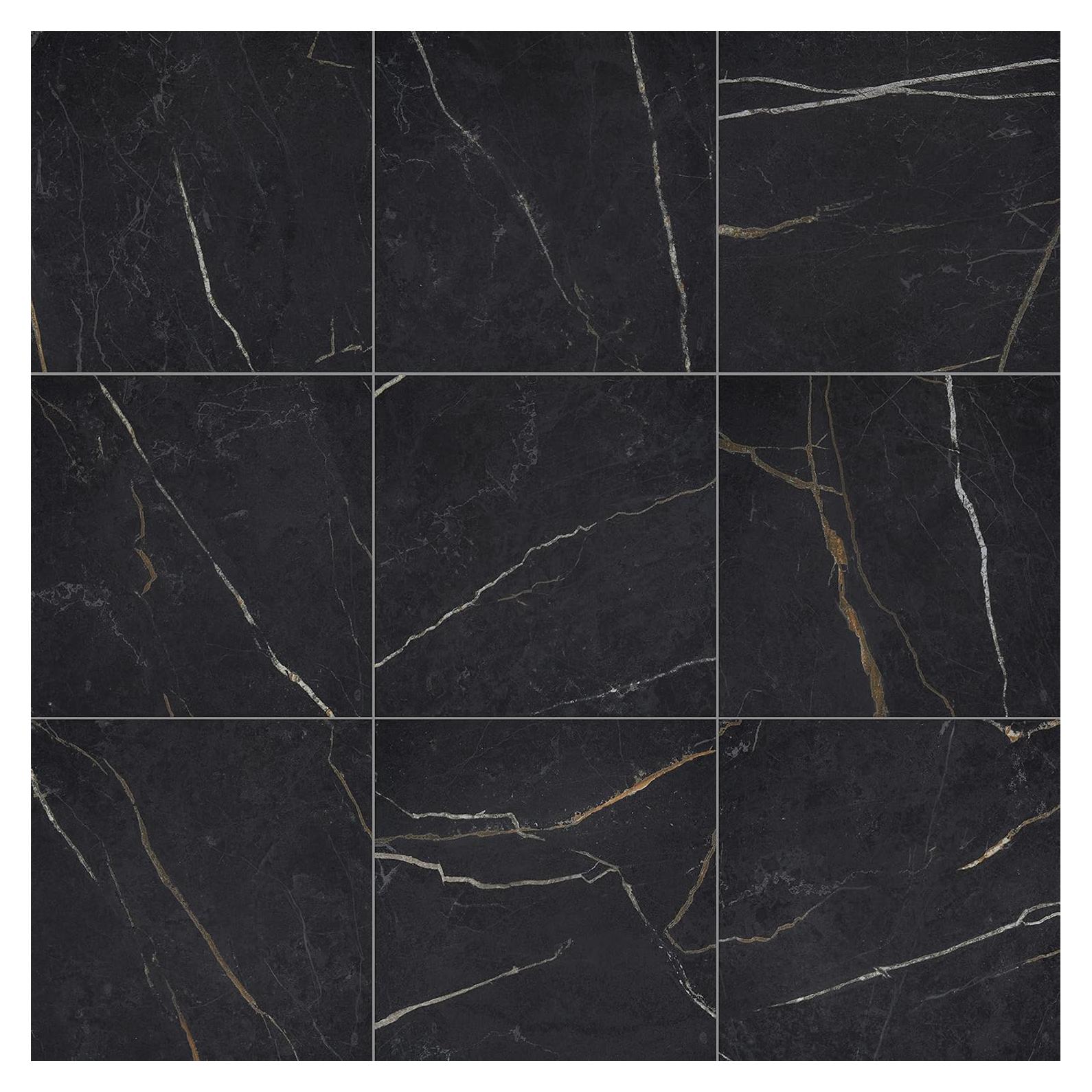 Azulejo de Porcelana Daltile Perpetuo 30.48x30.48 cm Negro Infinito