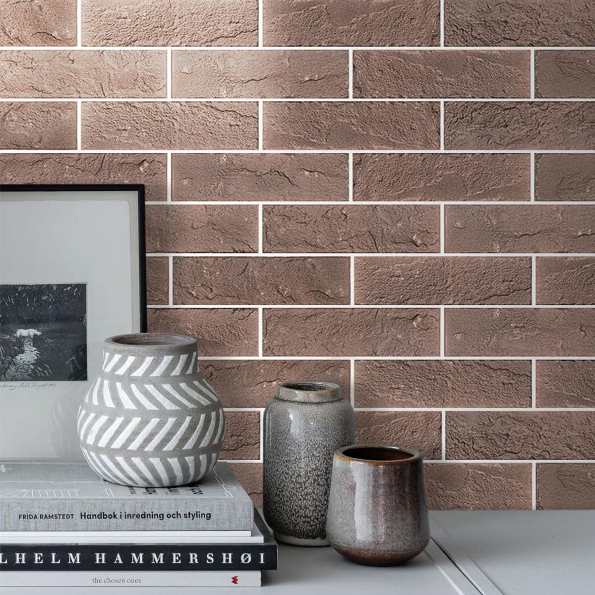 60 Azulejos de Pared TORURAL Ladrillo Delgado Rojo/Marrón 0.79 m²