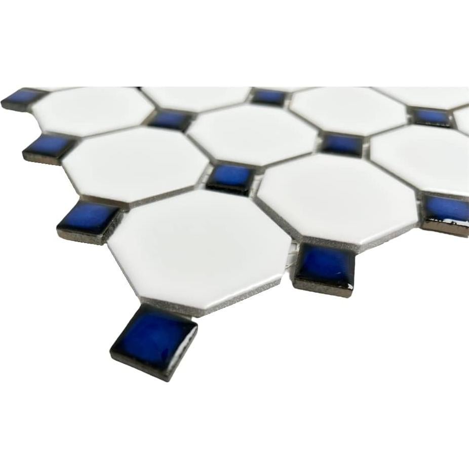 Mosaico Porcelana Mate Octagonal Tenedos 20 Hojas 1.86 m²