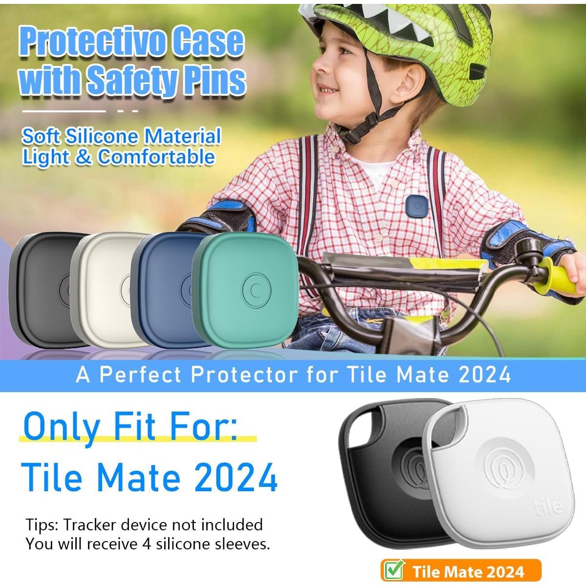 4 Fundas de Silicona LAKSDIURT para Tile Mate 2024 Impermeables