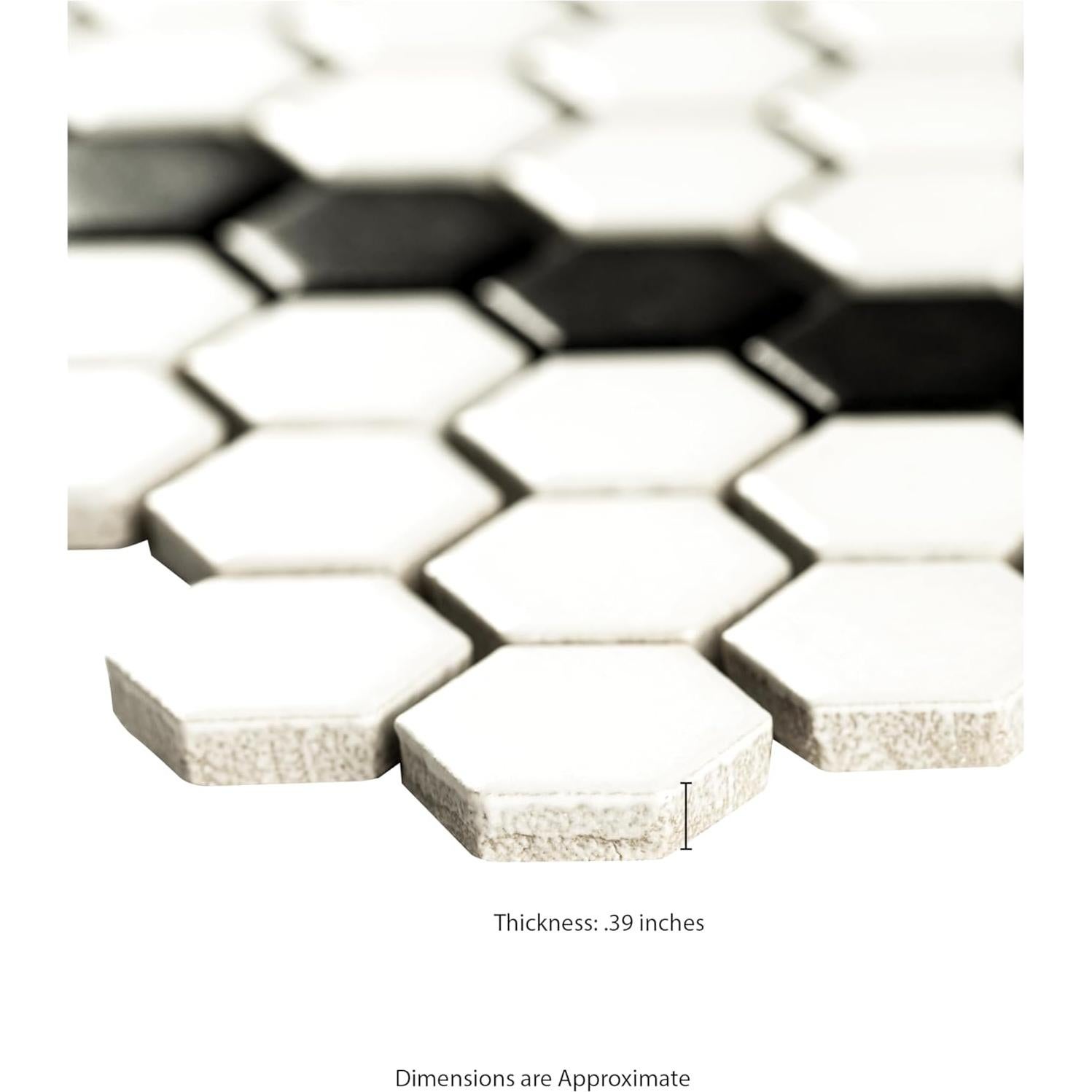 Azulejo de Porcelana Mate MSI Patrón Colmena 30.48x30.48 cm