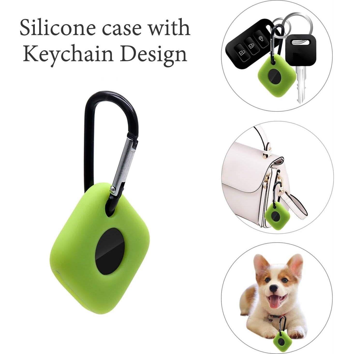 Funda de Silicona A-Focus para Tile Mate 2022 - 3 Pack (Negro, Blanco, Verde)